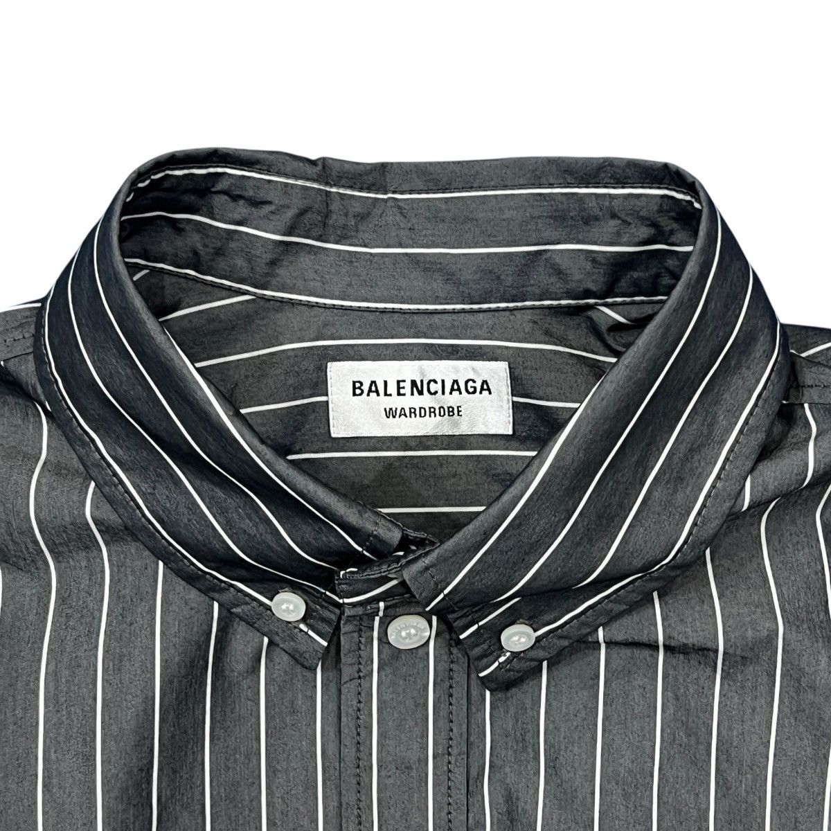 Balenciaga BALENCIAGA 2022 Spring Demna BB Corp Twisted Swing Shirt Size US XXS / EU 40 - 2 Thumbnail