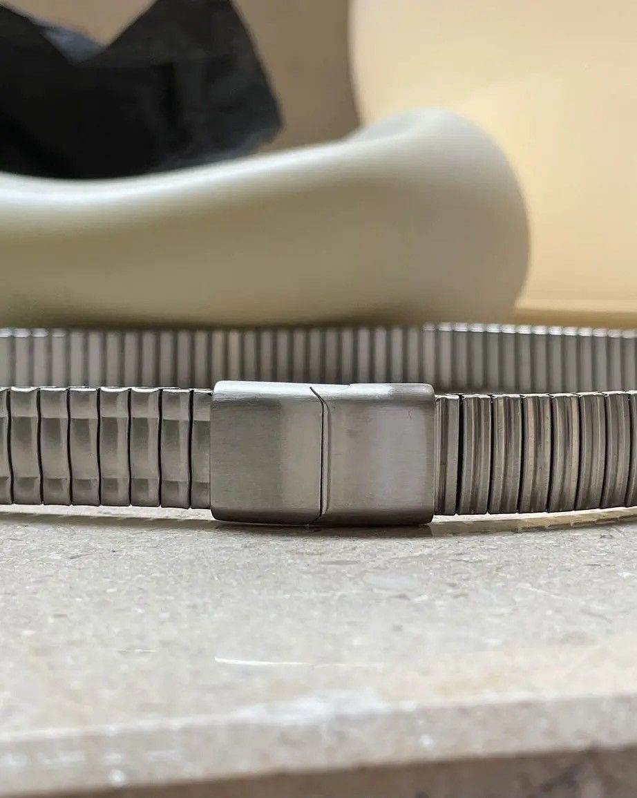 Leather × Vintage Ladies Stainless steel Waist Belt Size ONE SIZE - 3 Thumbnail