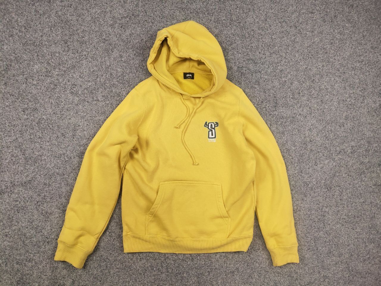 Stussy Vintage Stussy Yellow Hoodie S-Horn Big Logo Size US XS / EU 42 / 0 - 8 Thumbnail