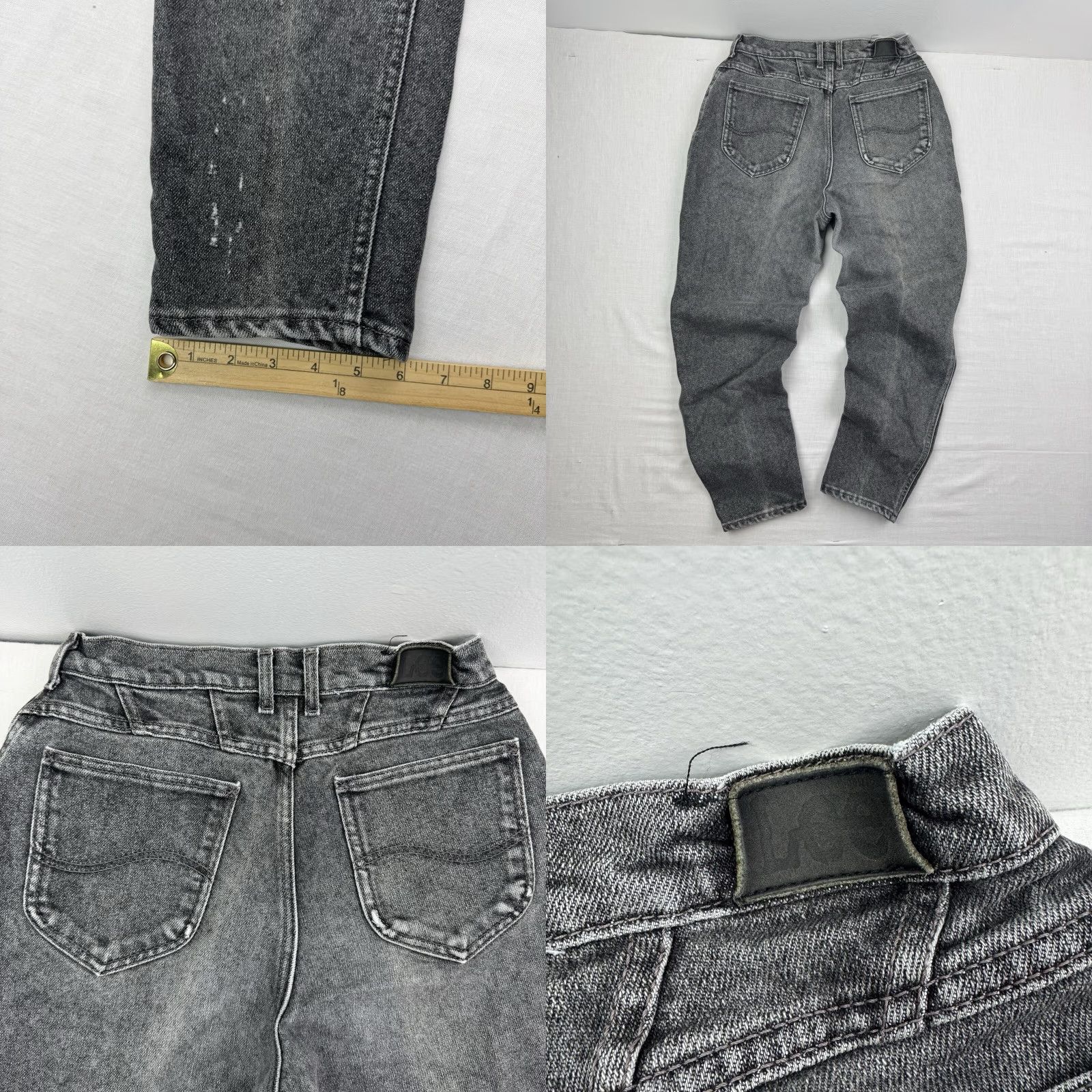 Lee VINTAGE Lee Riders Jeans Women 12 Petite Black Faded Worn Mom High Waist 90s Jeans Mens Womens Girls Size 34" / US 12 / IT 48 - 10 Thumbnail