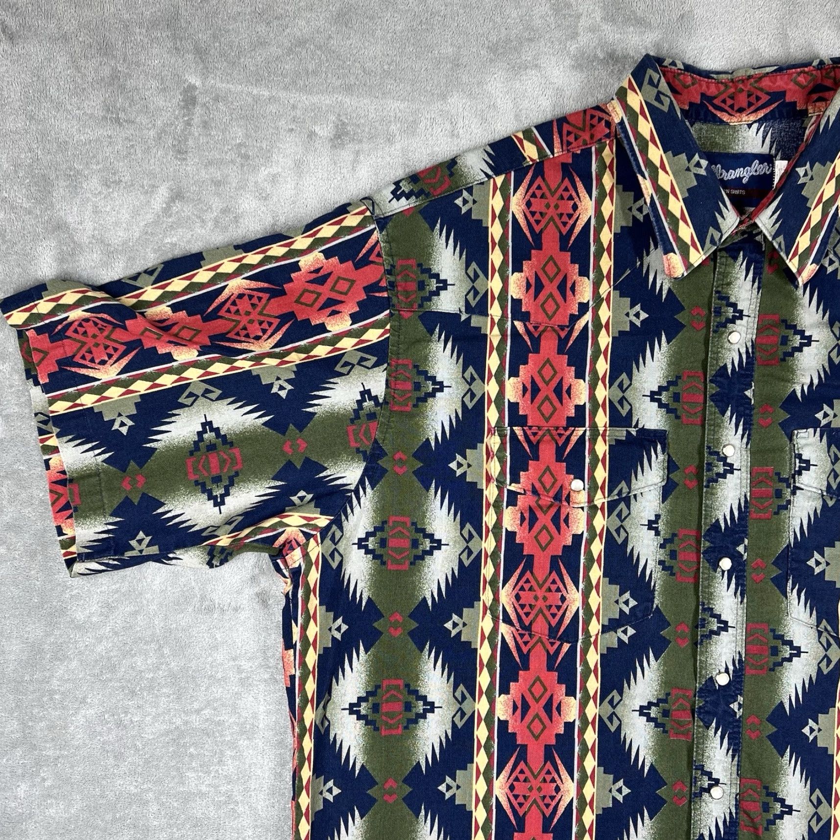 Wrangler VINTAGE Wrangler Men’s Western Shirts Pearl Snap Button Up Size XXLT 2XL Tall Size US XXL / EU 58 / 5 - 2 Thumbnail