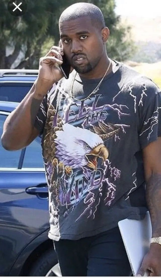 Vintage 90’s Vintage American Thunder Eagle Kanye Tee Shirt Large Size US L / EU 52-54 / 3 - 3 Thumbnail
