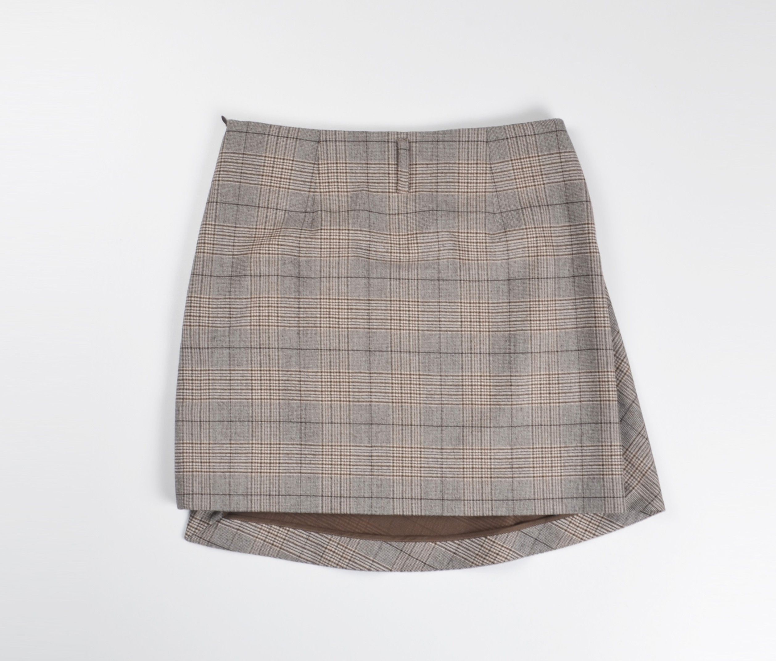 Brunello Cucinelli Brunello Cucinelli Preppy Plaid Wool Blend Wrap Mini Skirt Size 27" / US 4 / IT 40 - 9 Thumbnail