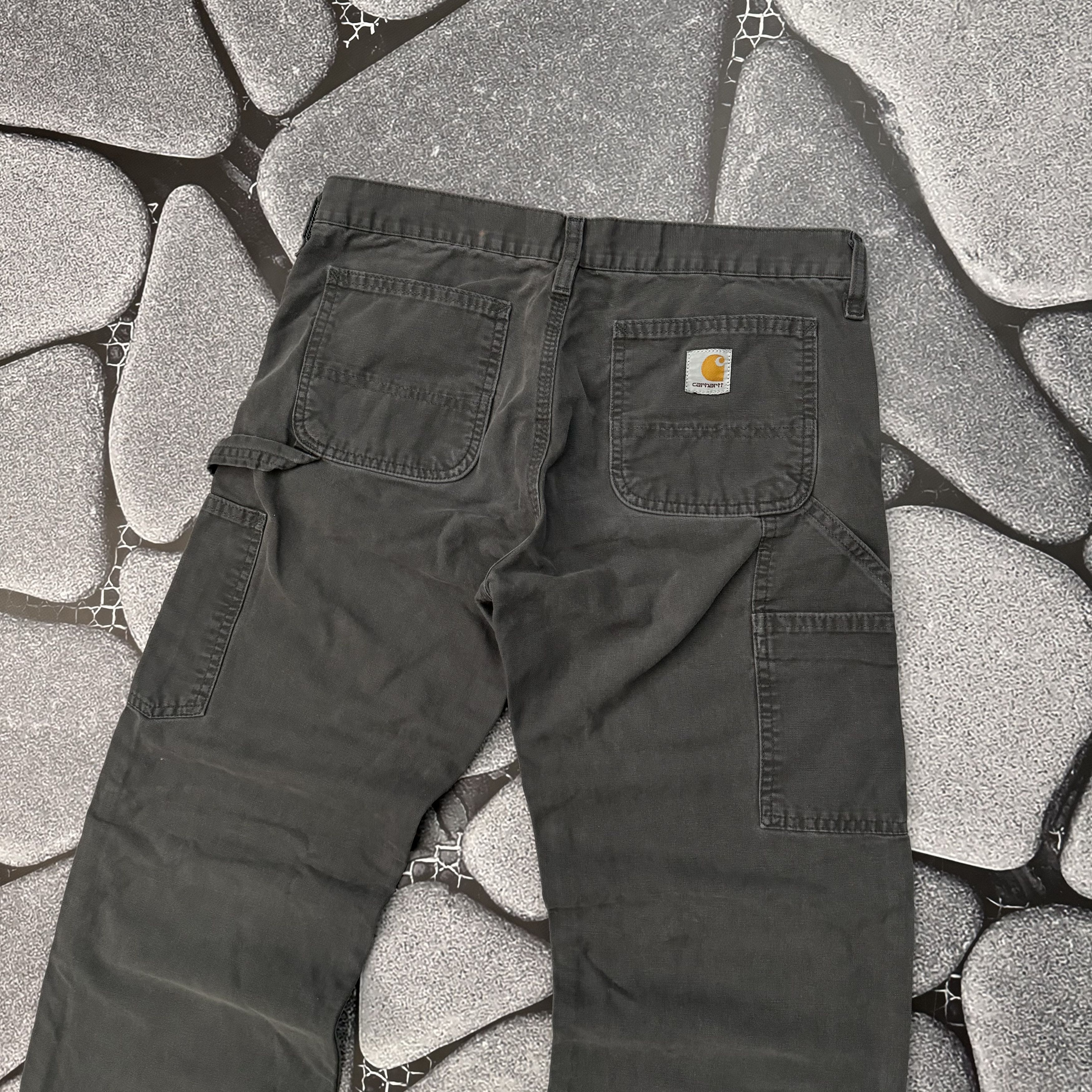 Carhartt CARHARTT WOMEN'S SINGLE KNEE PANT VINTAGE GREY DENIM JEANS Size US 29 - 6 Thumbnail