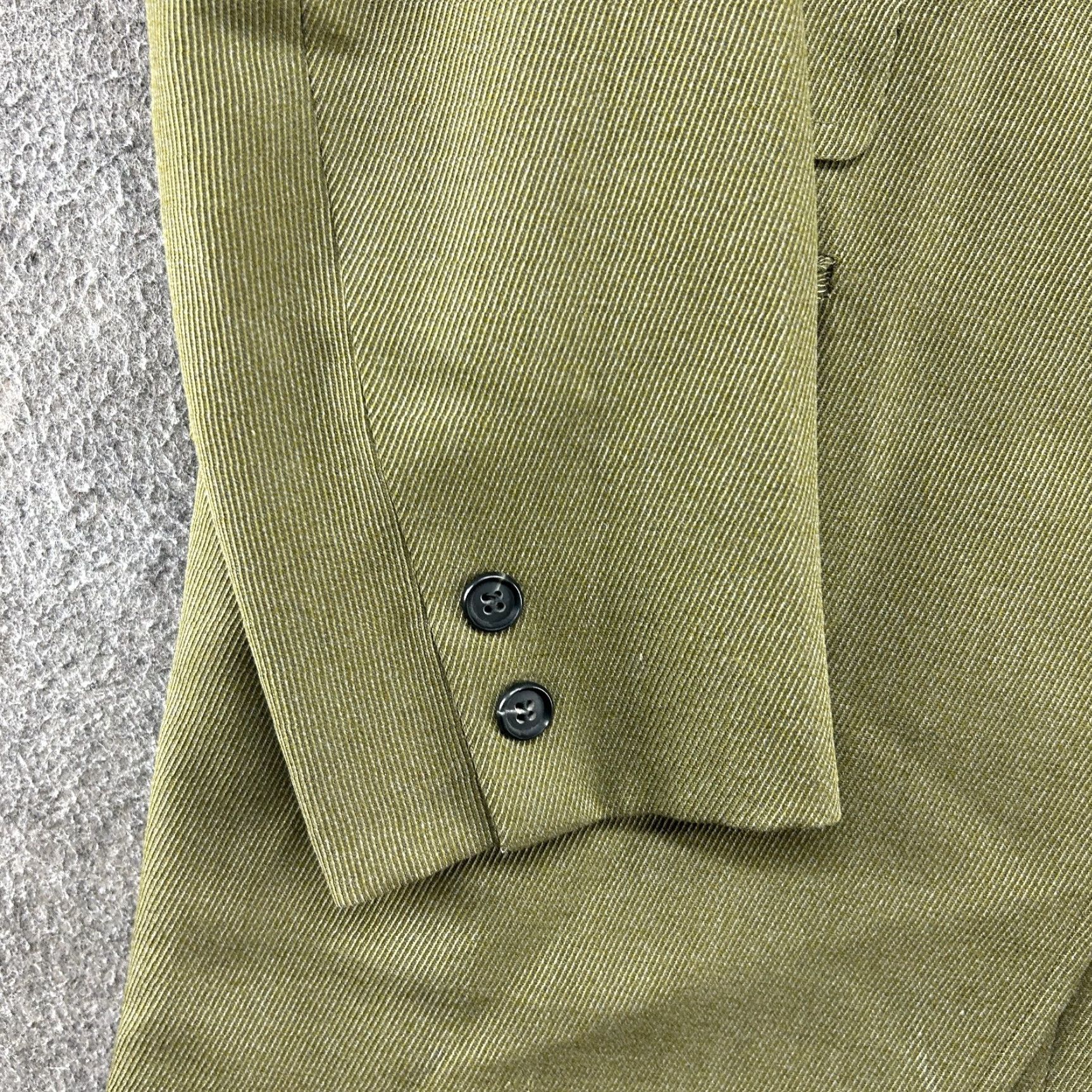 Vintage VINTAGE David Stephen Jacket Mens 42 Green Wool Tweed Blazer Sport Coat Pea Coat 60s Mens Size 42R - 2 Thumbnail
