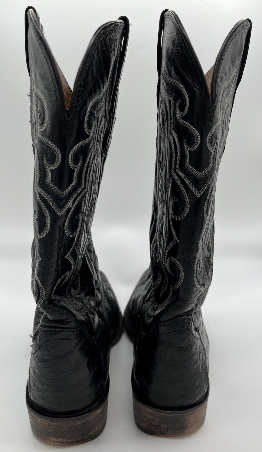 Lucchese LUCCHESE CLASSICS Black CAIMAN BELLY Cowboy Boots Size 13D Size US 13 / EU 46 - 9 Thumbnail