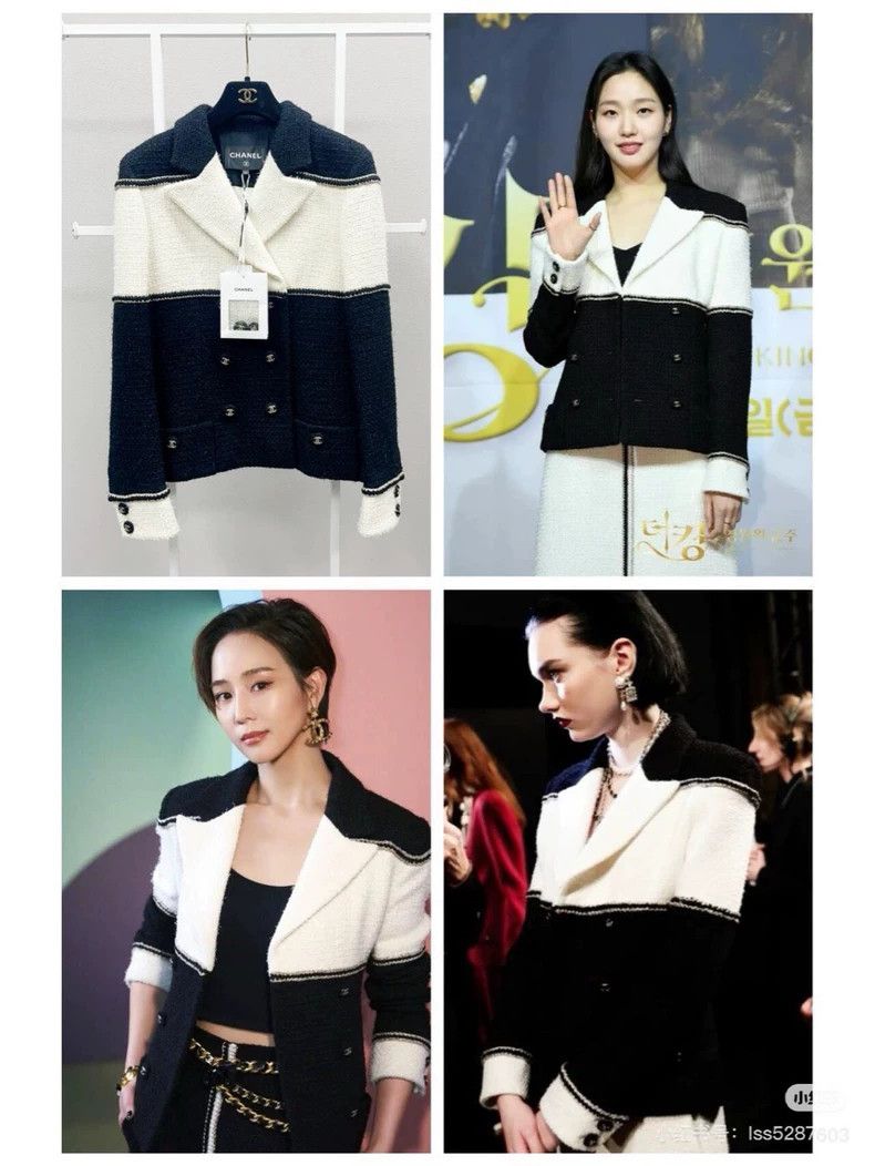 Chanel Chanel Kangpeng black and white tweed jacket 2504-Nextarro Size M / US 6-8 / IT 42-44 - 7 Thumbnail
