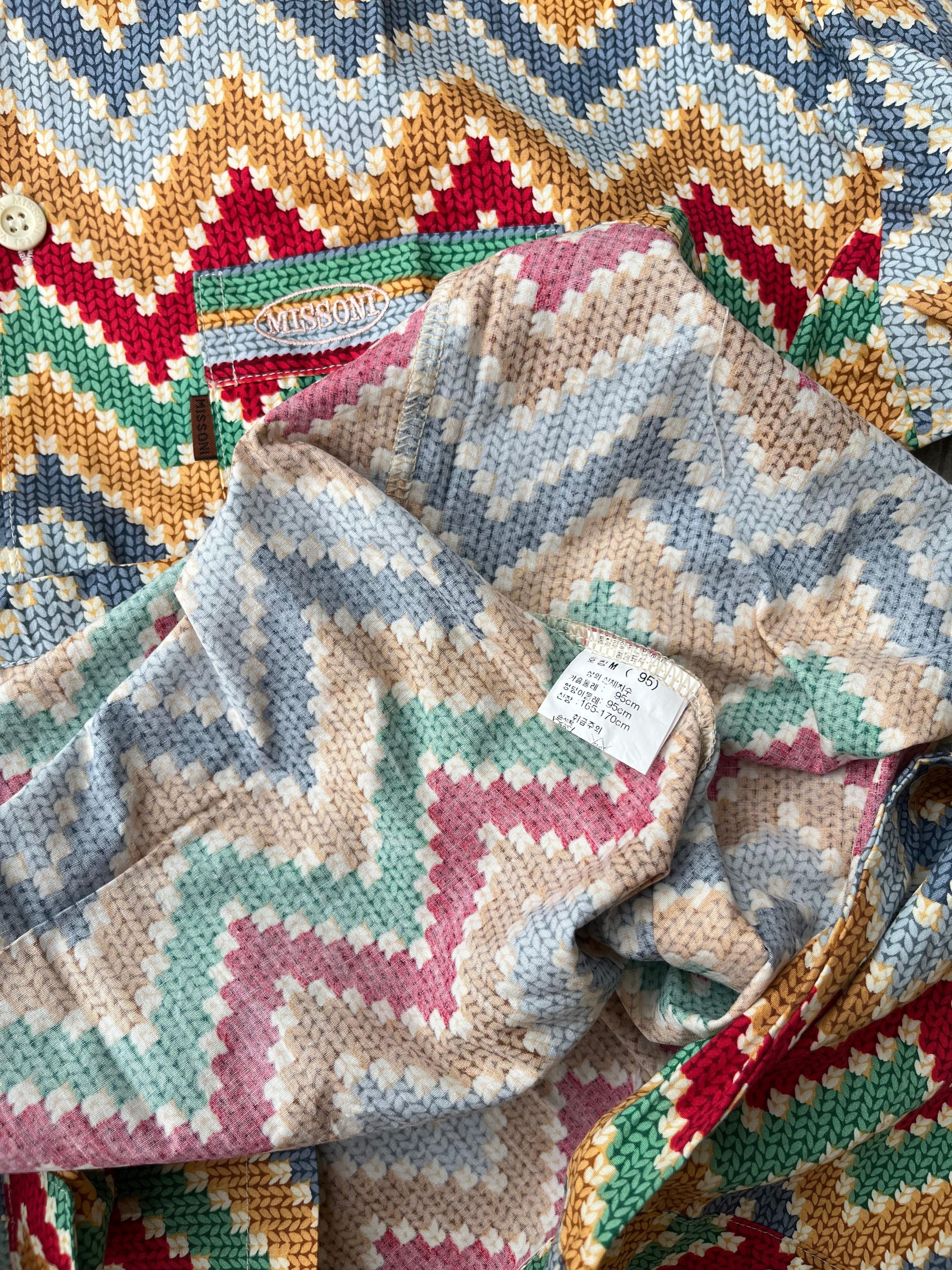 Missoni Vintage Missoni Zigzag Abstract Button Ups Shirt Size US M / EU 48-50 / 2 - 8 Thumbnail