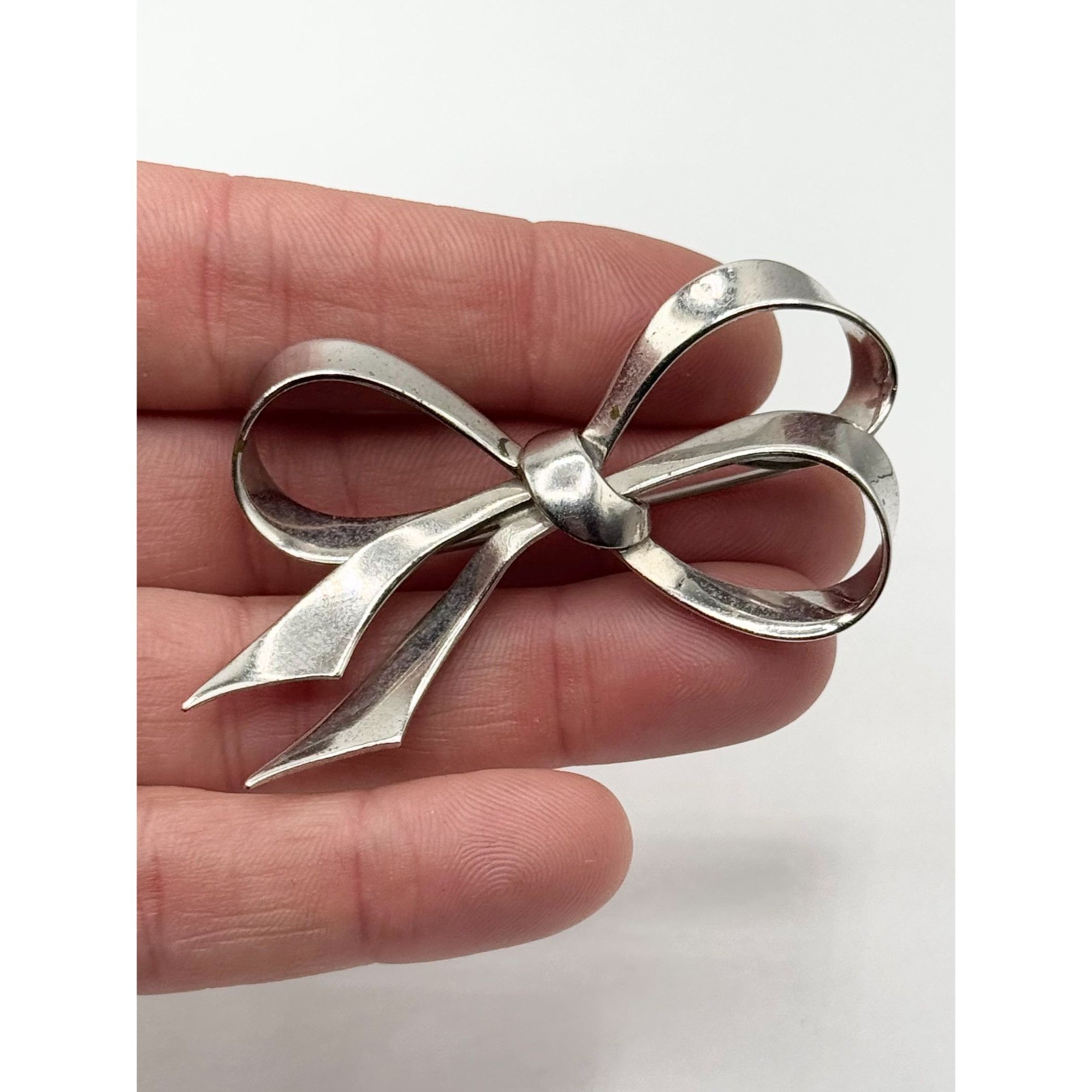 Vintage Vintage Mexico Sterling silver bow brooch pin Size ONE SIZE - 4 Thumbnail