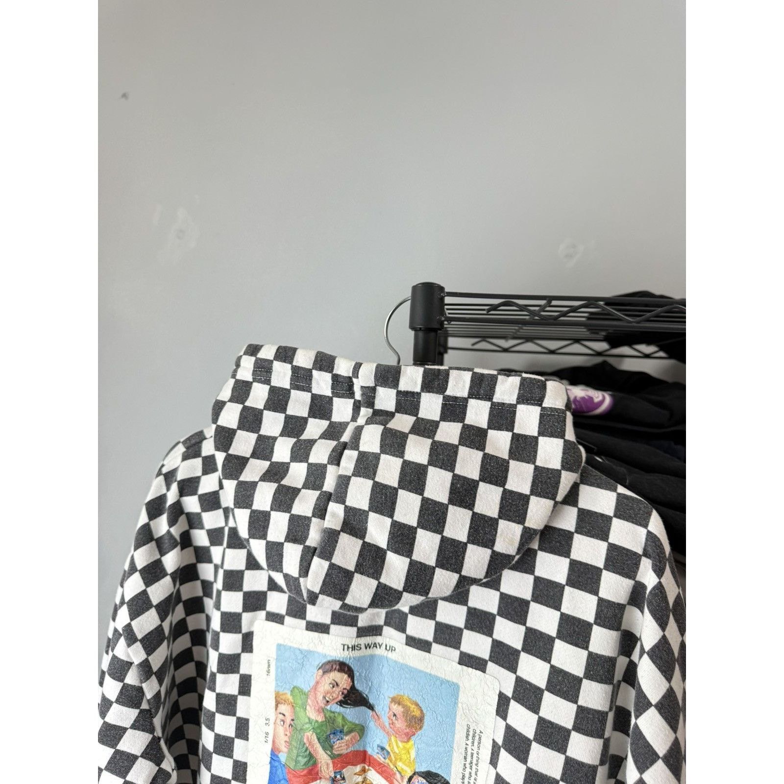 CHILDS Vintage Childish Checkered Embroidered Logo Hoodie Size US M / EU 48-50 / 2 - 9 Thumbnail