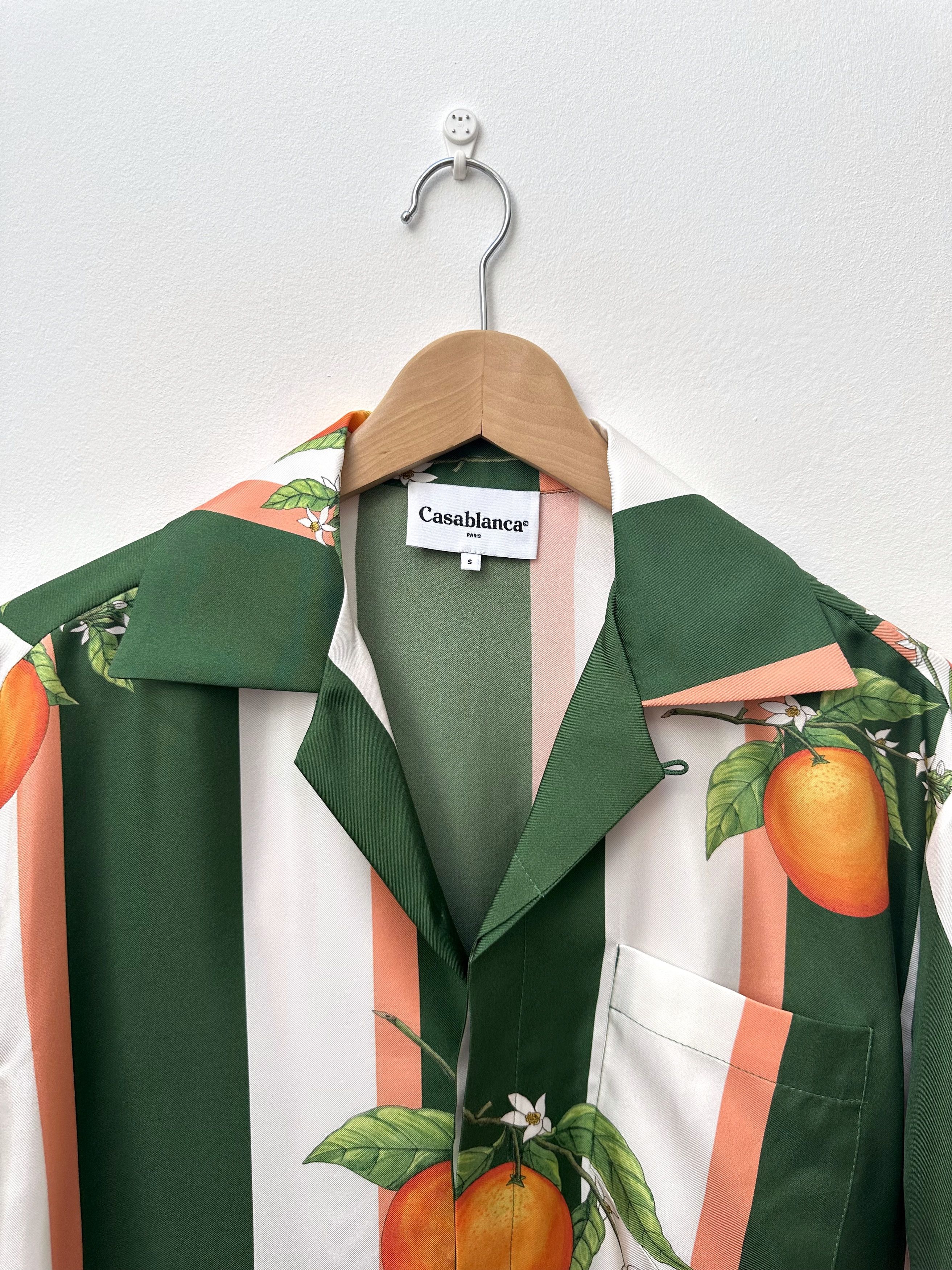 Casablanca Maxfield Exclusive (2019 Archive) Orange Stripe Silk Shirt Size US S / EU 44-46 / 1 - 2 Thumbnail