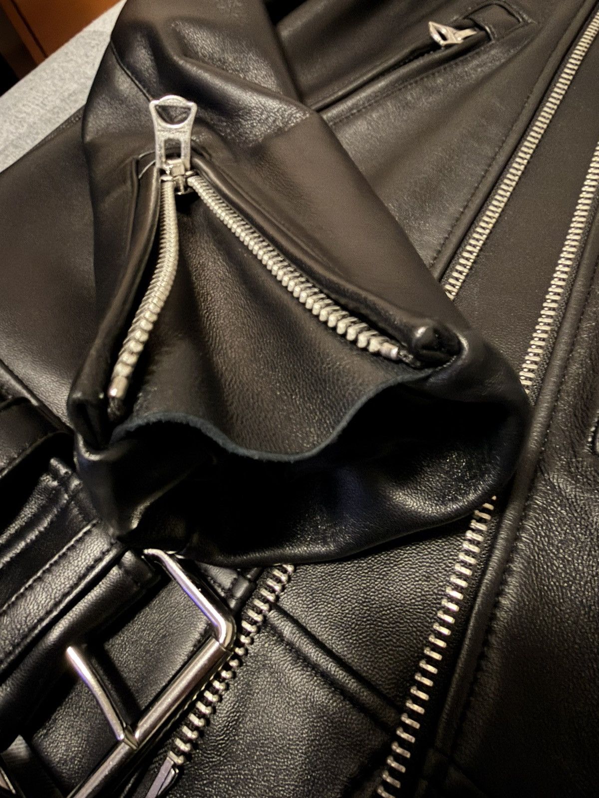 Acne Studios Acne Studios Nate Clean Leather Jacket Black Size US S / EU 44-46 / 1 - 7 Thumbnail