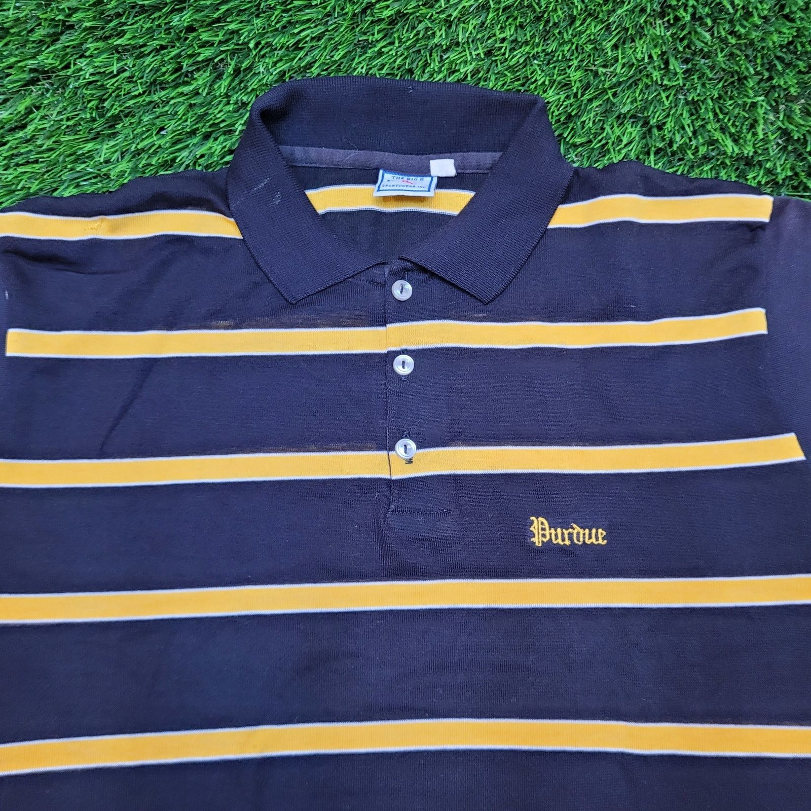 Other Vintage 80s Purdue University Polo Shirt Mens M (Tagged XL) Size US M / EU 48-50 / 2 - 2 Thumbnail