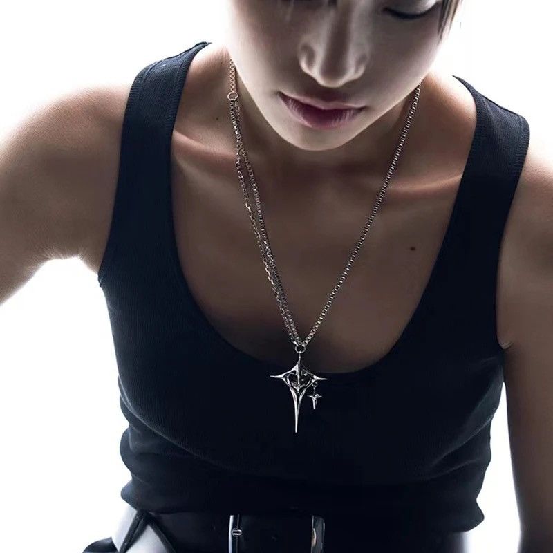Jewelry × Vintage Sweet Cool Big Cross Pendent Necklace Size ONE SIZE - 3 Thumbnail
