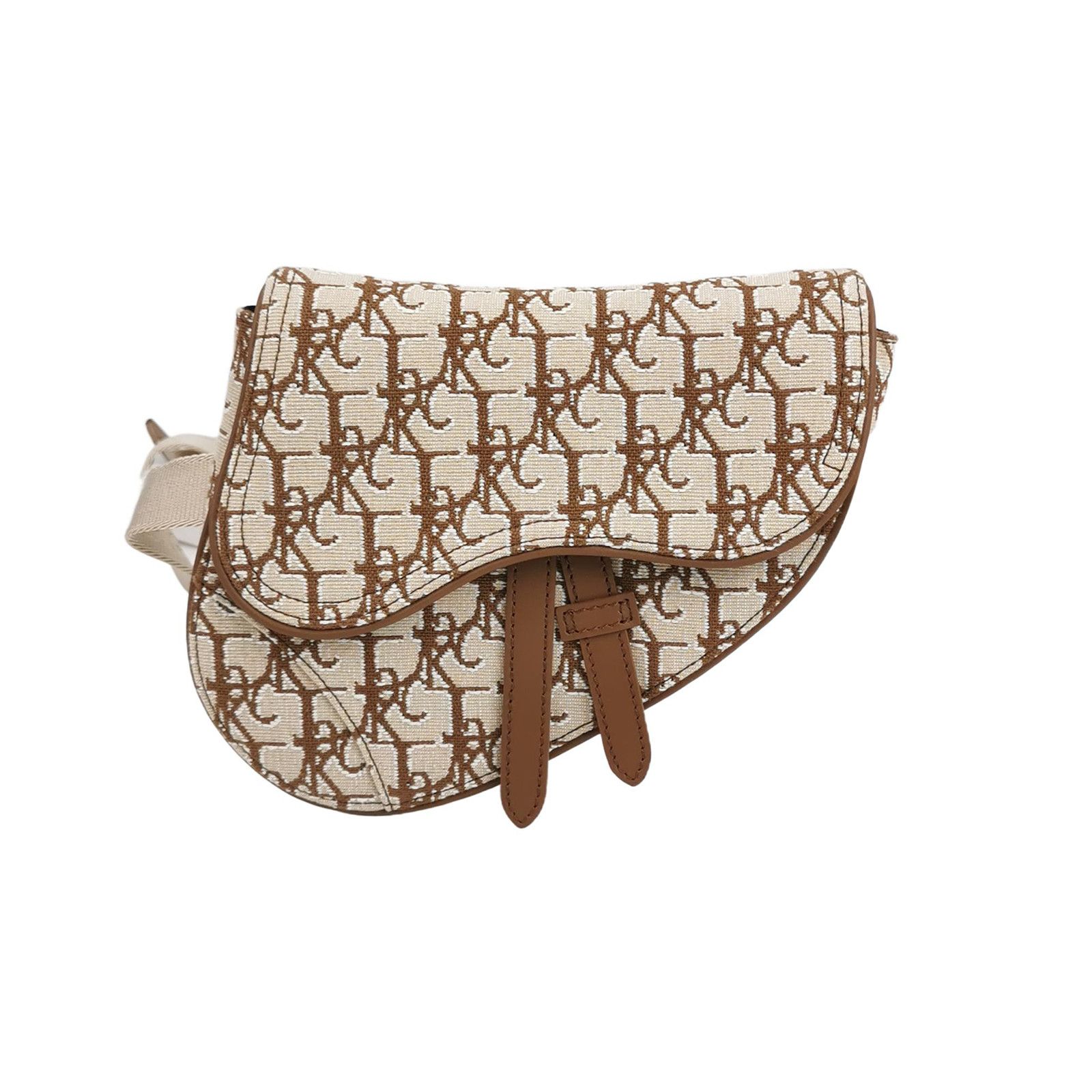 Dior X Cactus Jack Saddle Pouch Size One Size in Beige, Men's