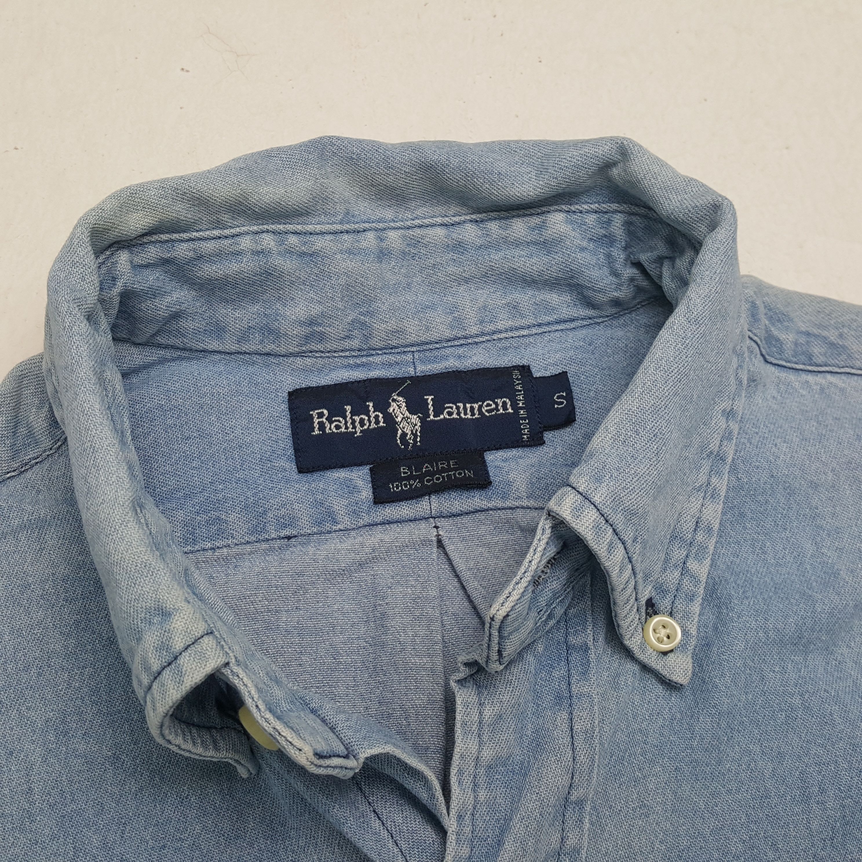 Vintage POLO by RALPH LAUREN Fashion Brand Denim Shirts