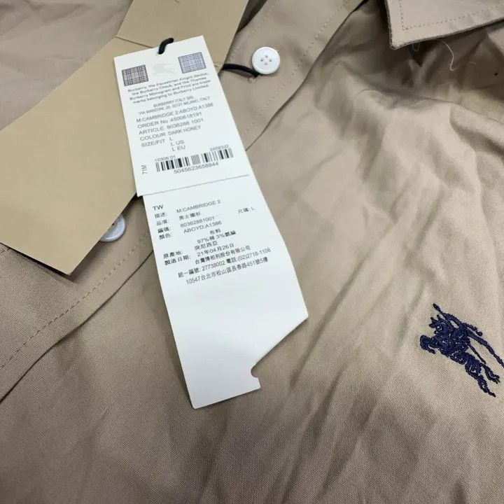 Burberry Burberry Burberry Logo Embroidered Long Sleeve Shirt-2507 Size US L / EU 52-54 / 3 - 6 Thumbnail
