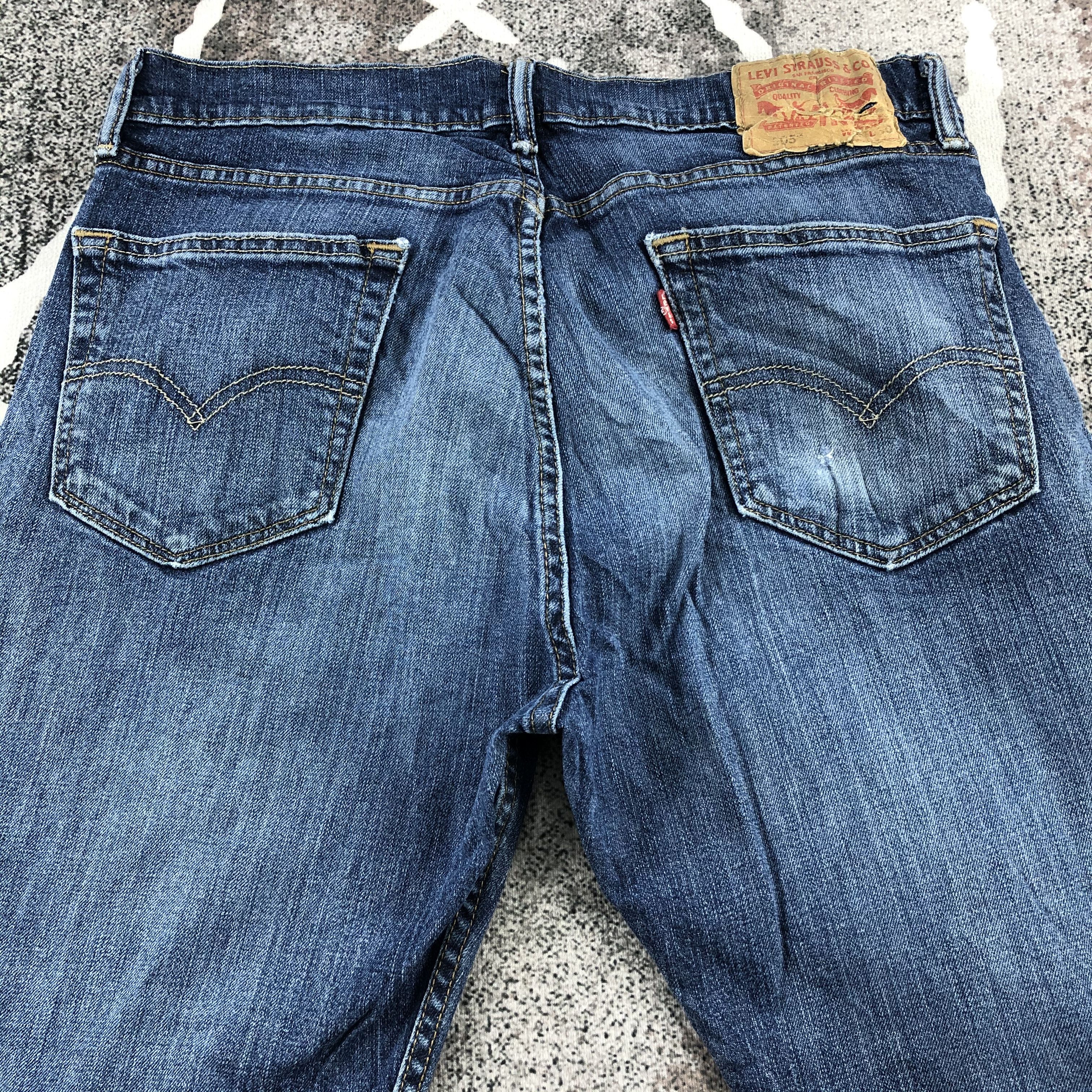 Levi's Vintage Levis 505 Jeans Distress Faded Blue Denim KJ980 Size US 34 / EU 50 - 4 Thumbnail