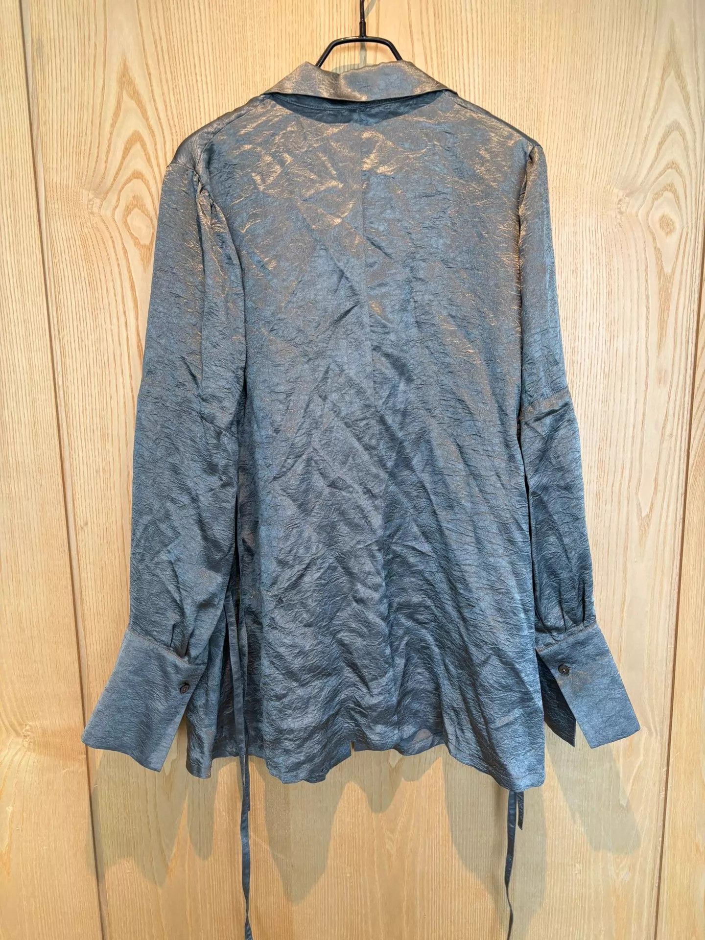 Ann Demeulemeester ANN DEMEULEMEESTER Linen LS Shirt Blue Gray 38 Size XS / US 0-2 / IT 36-38 - 7 Thumbnail