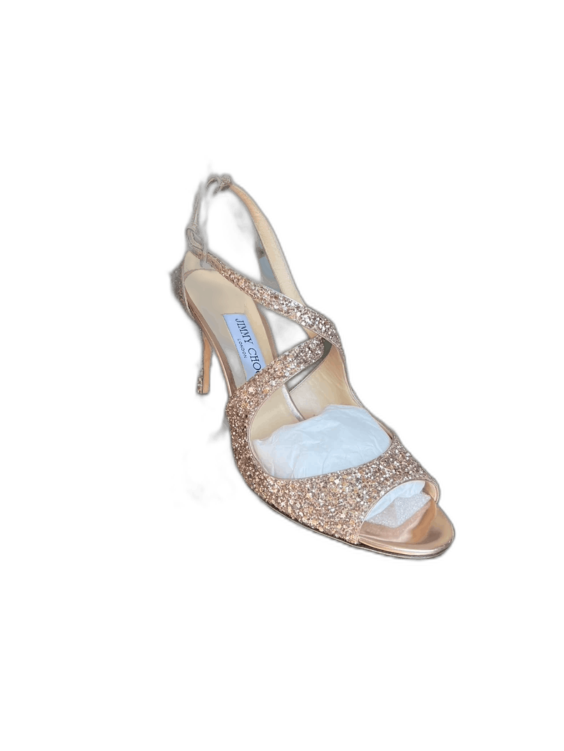 Jimmy Choo Jimmy Choo Peep-Toe Sparkly Heels for Weddings-yf Size US 8.5 / EU 41-42 - 1 Thumbnail