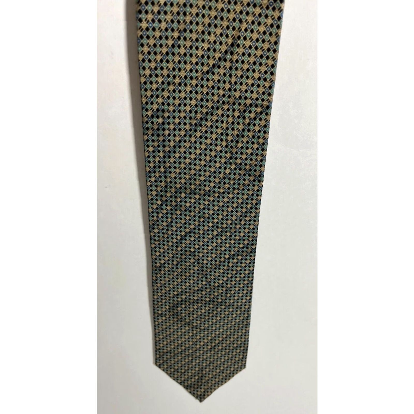 Brioni Brioni Tie Geometric Holographic Abstract Silk Terracotta Multicolor Men’s Classic 61" 3.5" Made in Italy Mens Size ONE SIZE - 5 Thumbnail