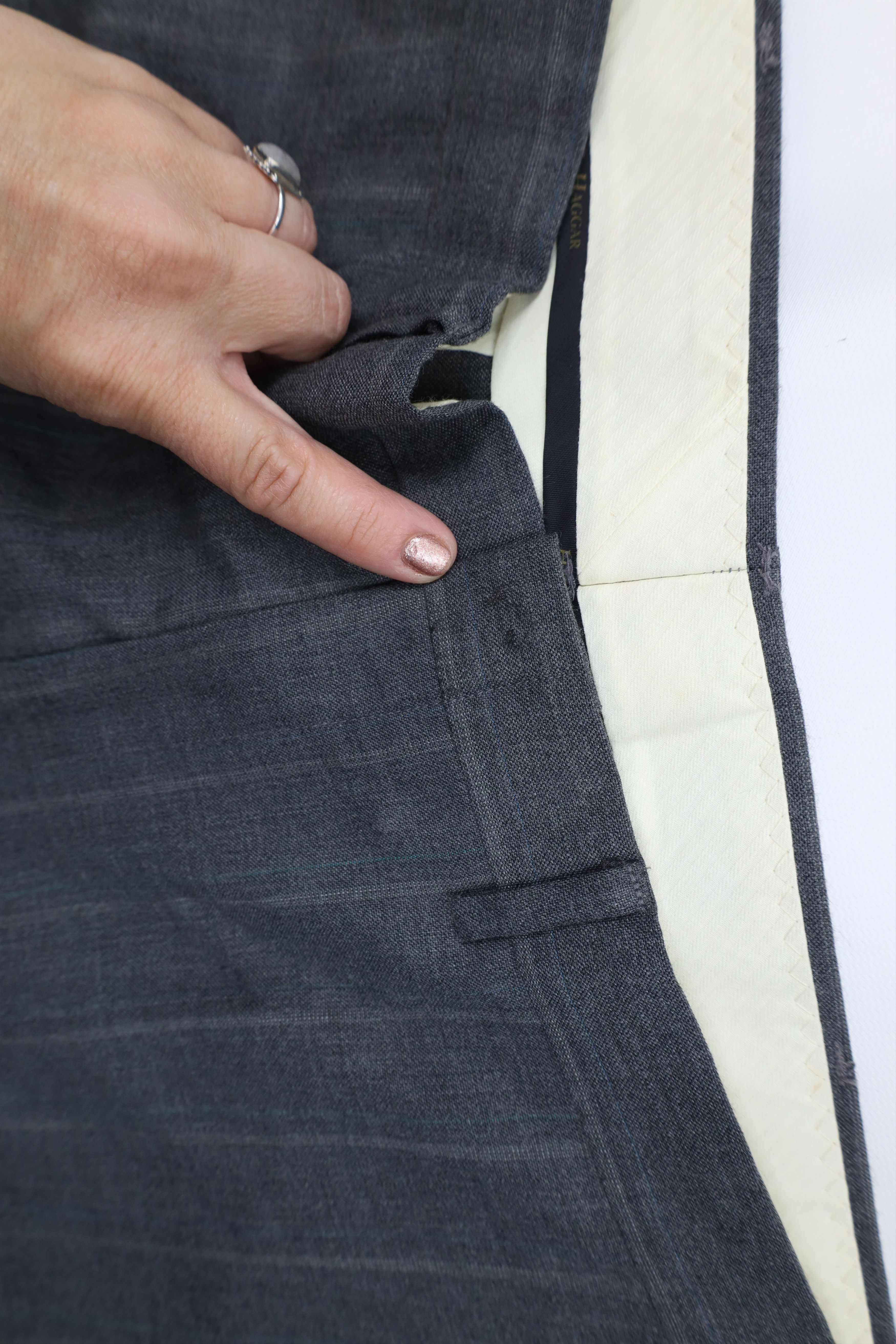 Vintage Vintage 90s Streetwear Wool Striped Wide Leg Chino Pants USA Size US 38 / EU 54 - 6 Thumbnail