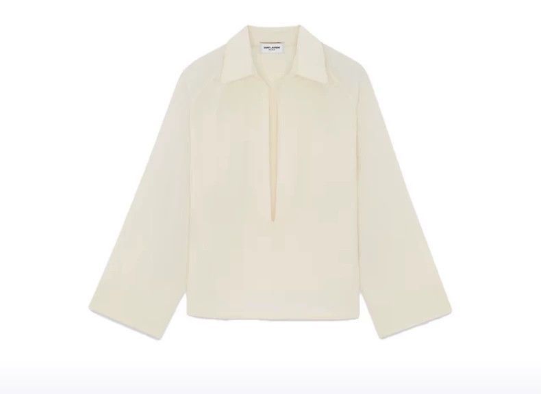 Saint Laurent Paris Saint Laurent Paris 23ss cotton and linen shirt-2506 Size US L / EU 52-54 / 3 - 1 Thumbnail