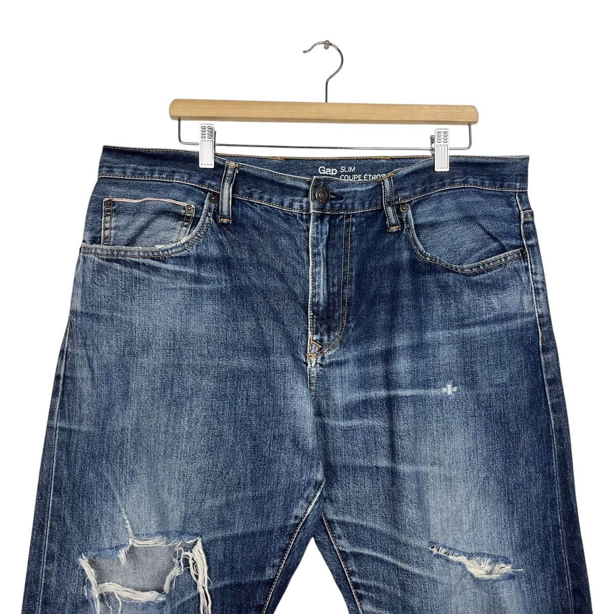 Gap Vintage Gap Distressed Selvedge Redline Denim Jeans Size US 38 / EU 54 - 2 Thumbnail