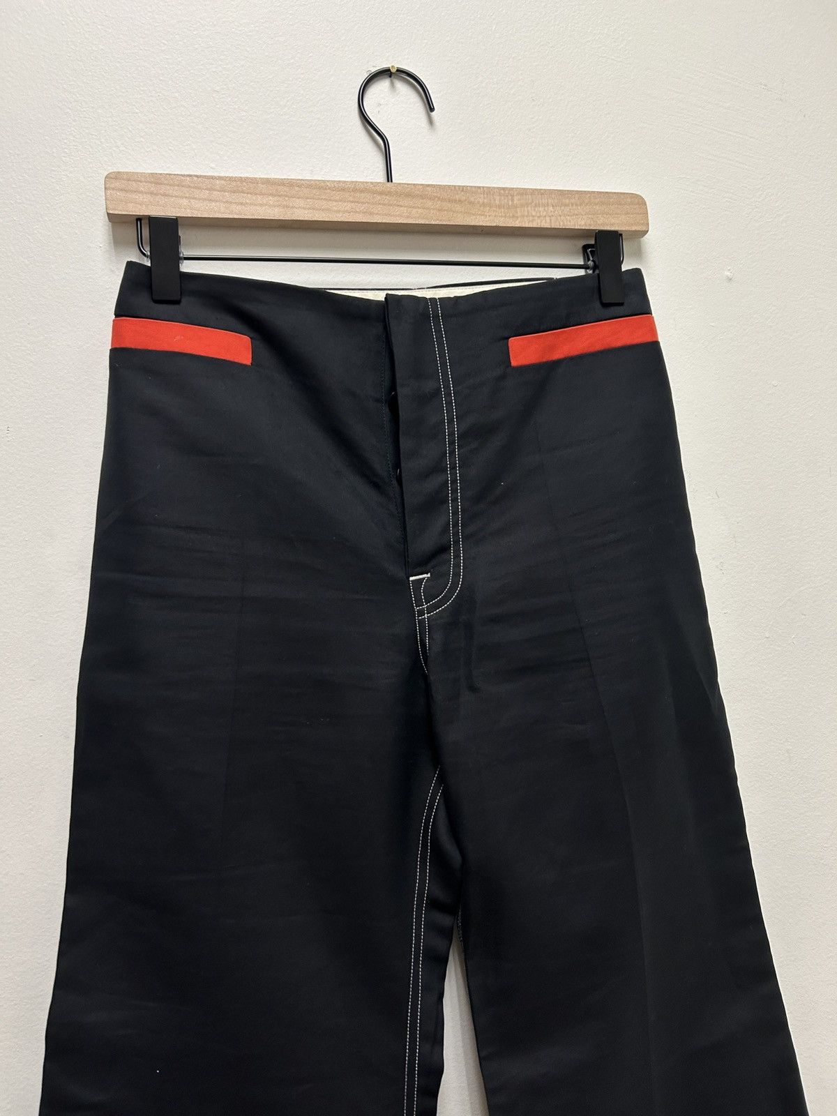 Celine FW14 Contrast Stitch Flare Trousers Size 26" / US 2 / IT 38 - 2 Thumbnail