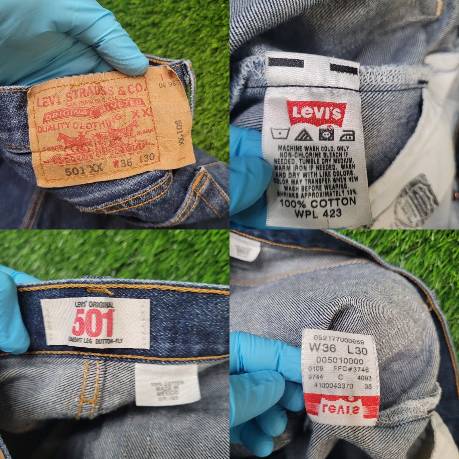 Levi's Levis 501 XX Red Tab Straight Leg Jeans Mens 36 Inseam 28 Vintage Y2K 90s Regular Rise Denim Jeans Size US 36 / EU 52 - 8 Thumbnail