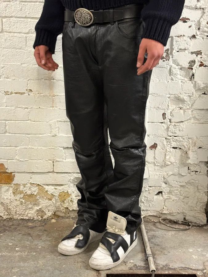 Diesel Diesel Biker Leather Black Pants Size US 30 / EU 46 - 3 Thumbnail