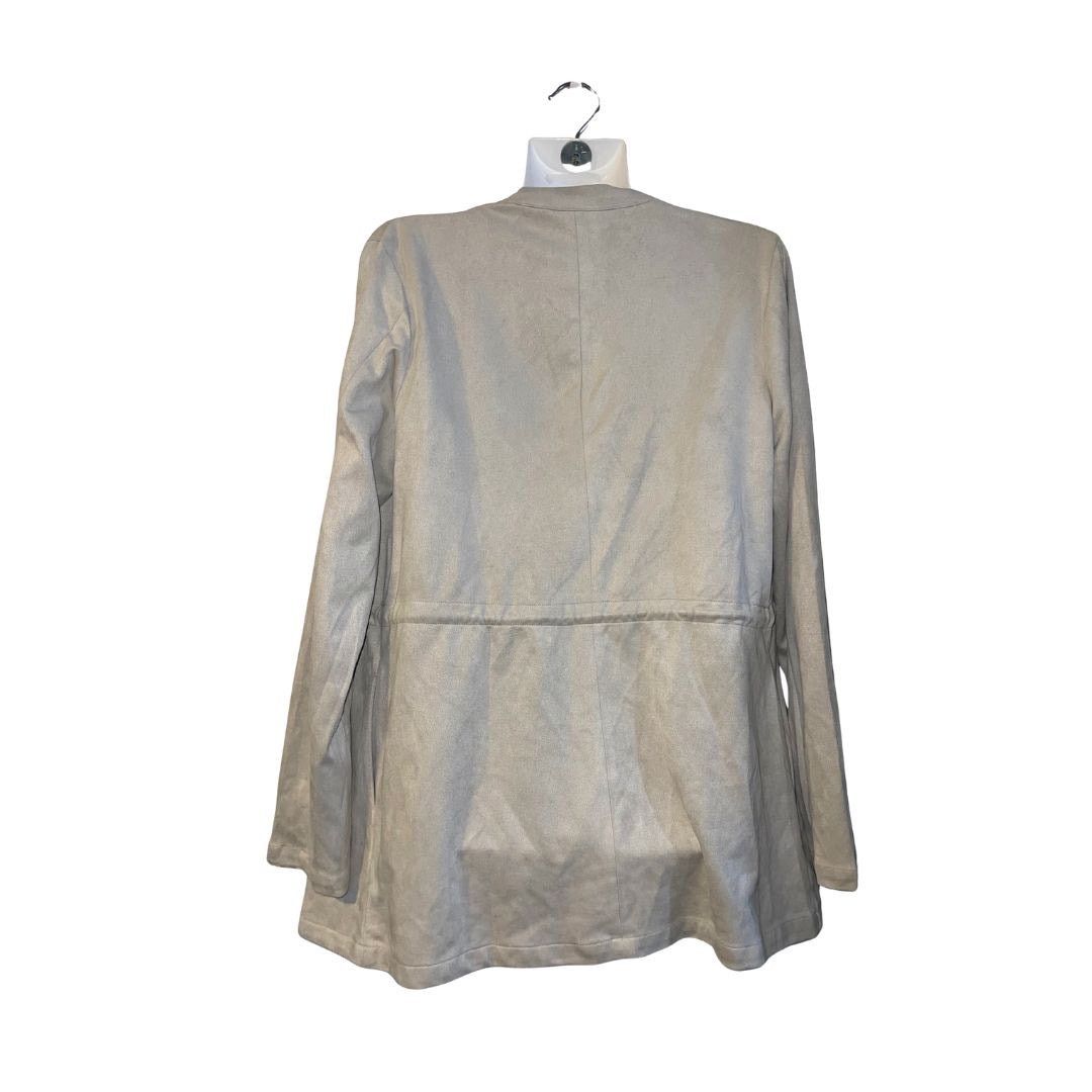 Other Thread & Supply Open Front Lightweight Faux Suede Jacket Size L / US 10 / IT 46 - 2 Thumbnail
