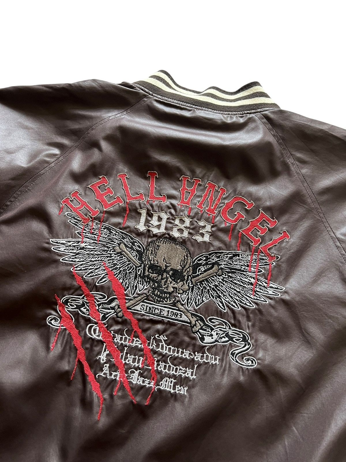 Japanese Brand Third Row 🇯🇵 ‘Hell Angel” Embroidered Skull Souvenier Jacket Size US M / EU 48-50 / 2 - 9 Thumbnail