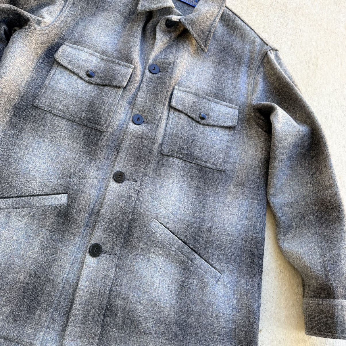 Pendleton Vintage Pendleton Mackinaw Jacket Shadow Plaid 100% Wool Size US M / EU 48-50 / 2 - 3 Thumbnail