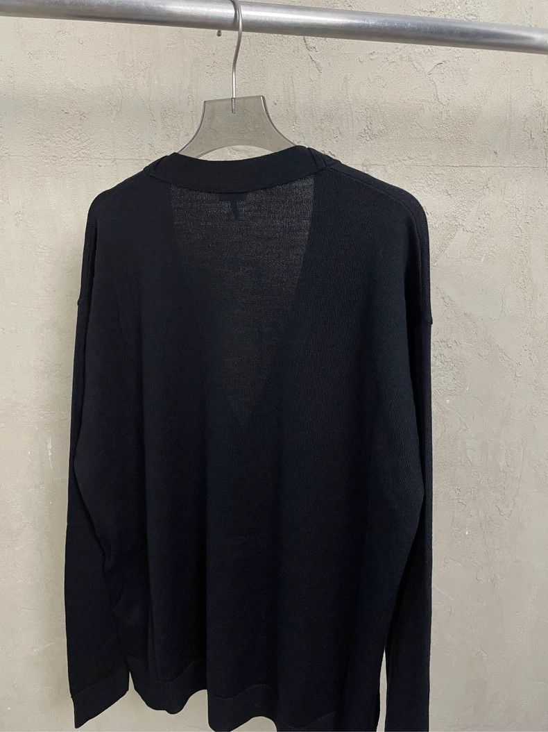 Loewe LOEWE Black embroidered blue logo wool knit sweater Size M / US 6-8 / IT 42-44 - 4 Thumbnail