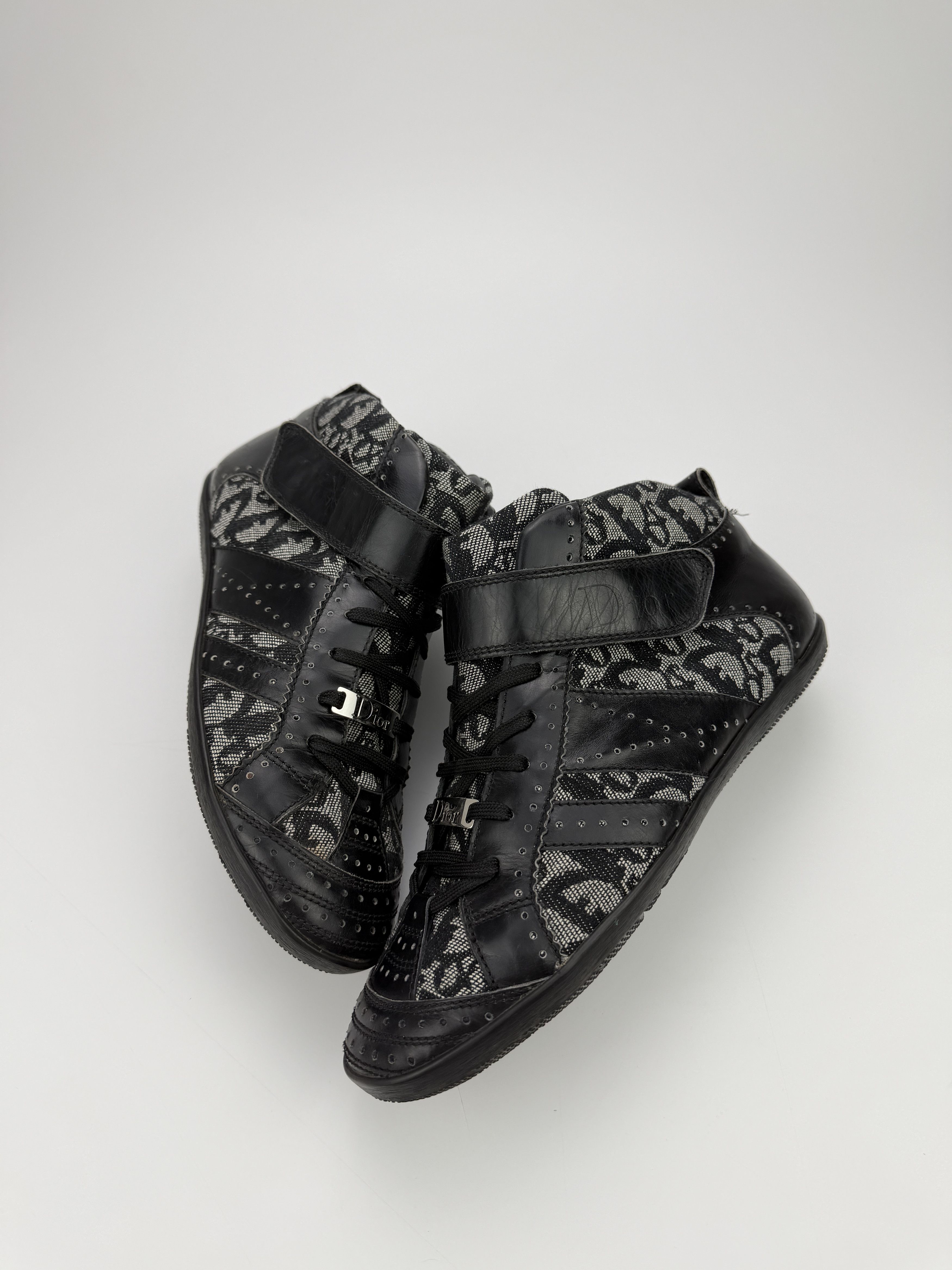 Dior Vintage Dior Mid Monogram Leather Sneakers Shoes Size US 6.5 / EU 39-40 - 2 Thumbnail