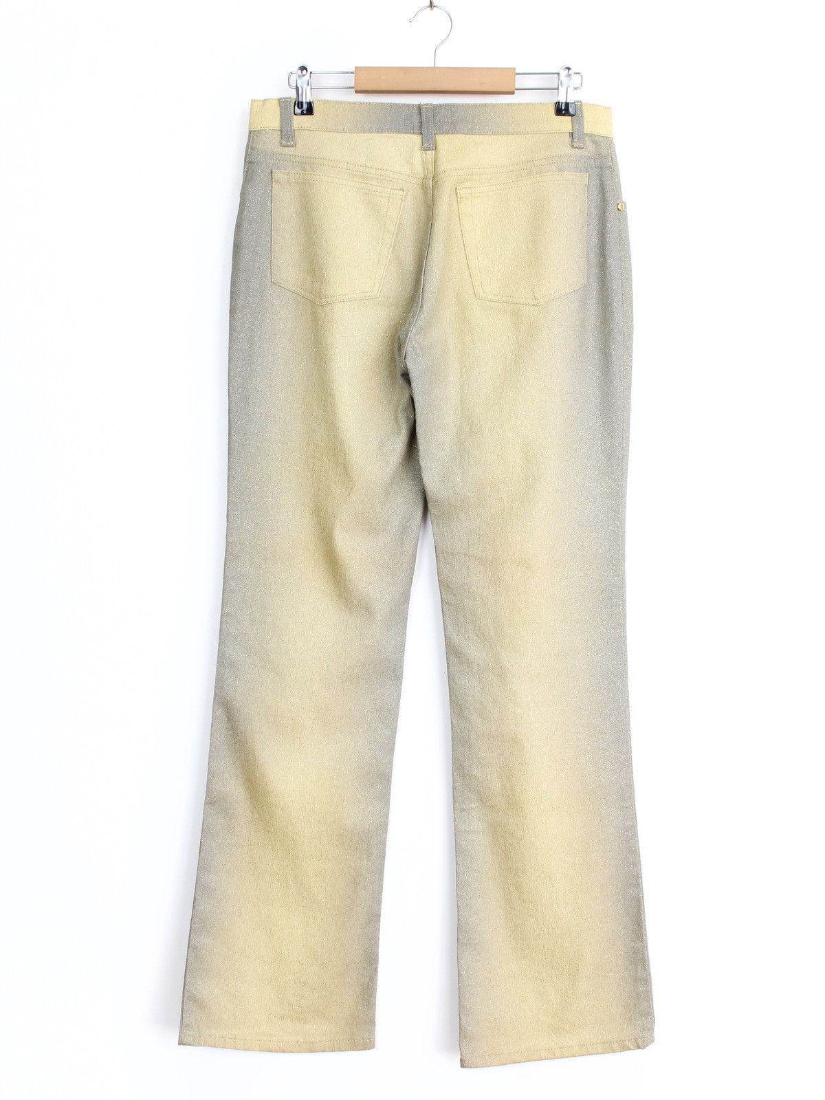 Roberto Cavalli Roberto Cavalli 1999 Gold Gradient Flared Jeans Size 28" / US 6 / IT 42 - 5 Thumbnail