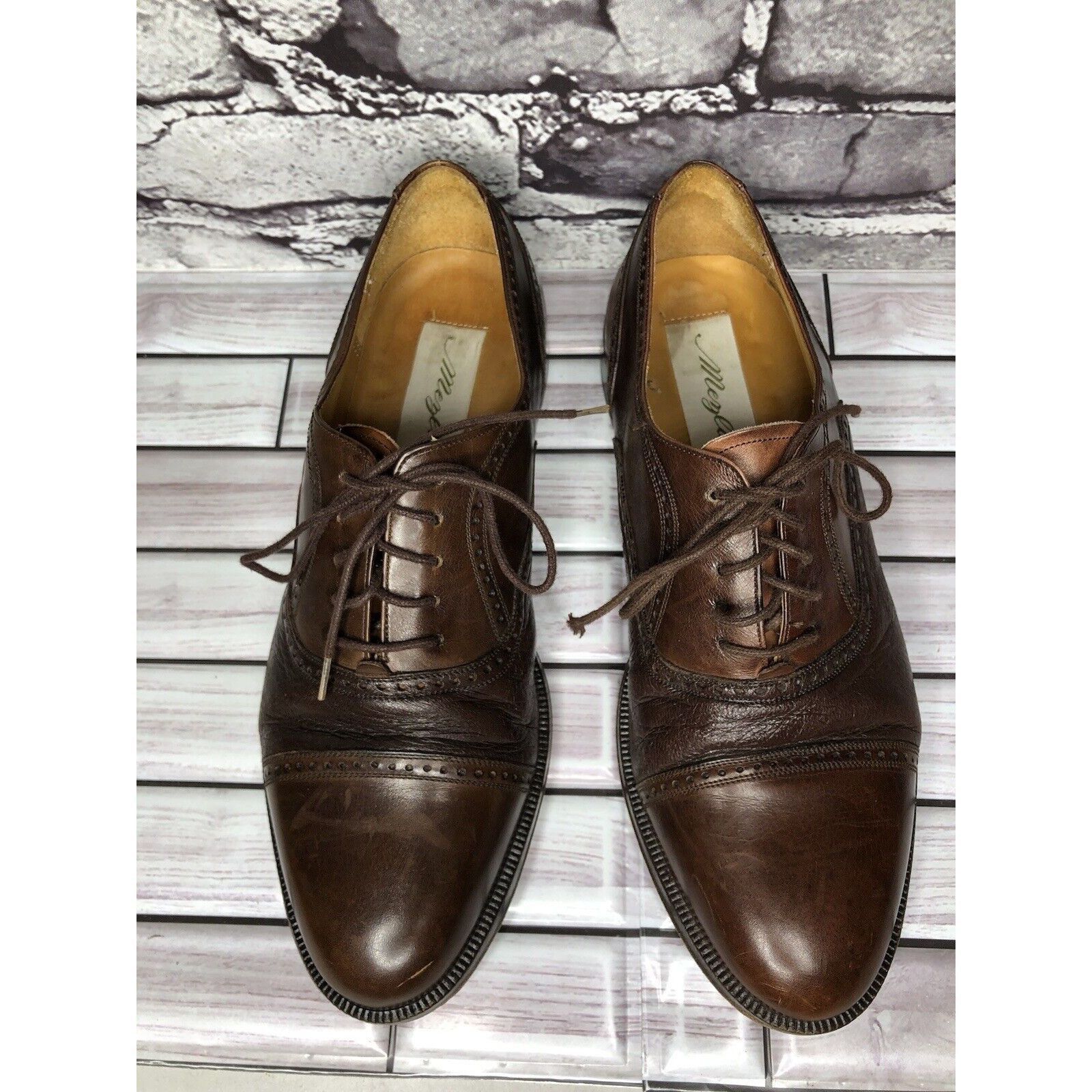 Mezlan Mezlan Florence Coffee Brown Leather Pebbled CapToe Oxford S Size US 7 / EU 40 - 2 Thumbnail