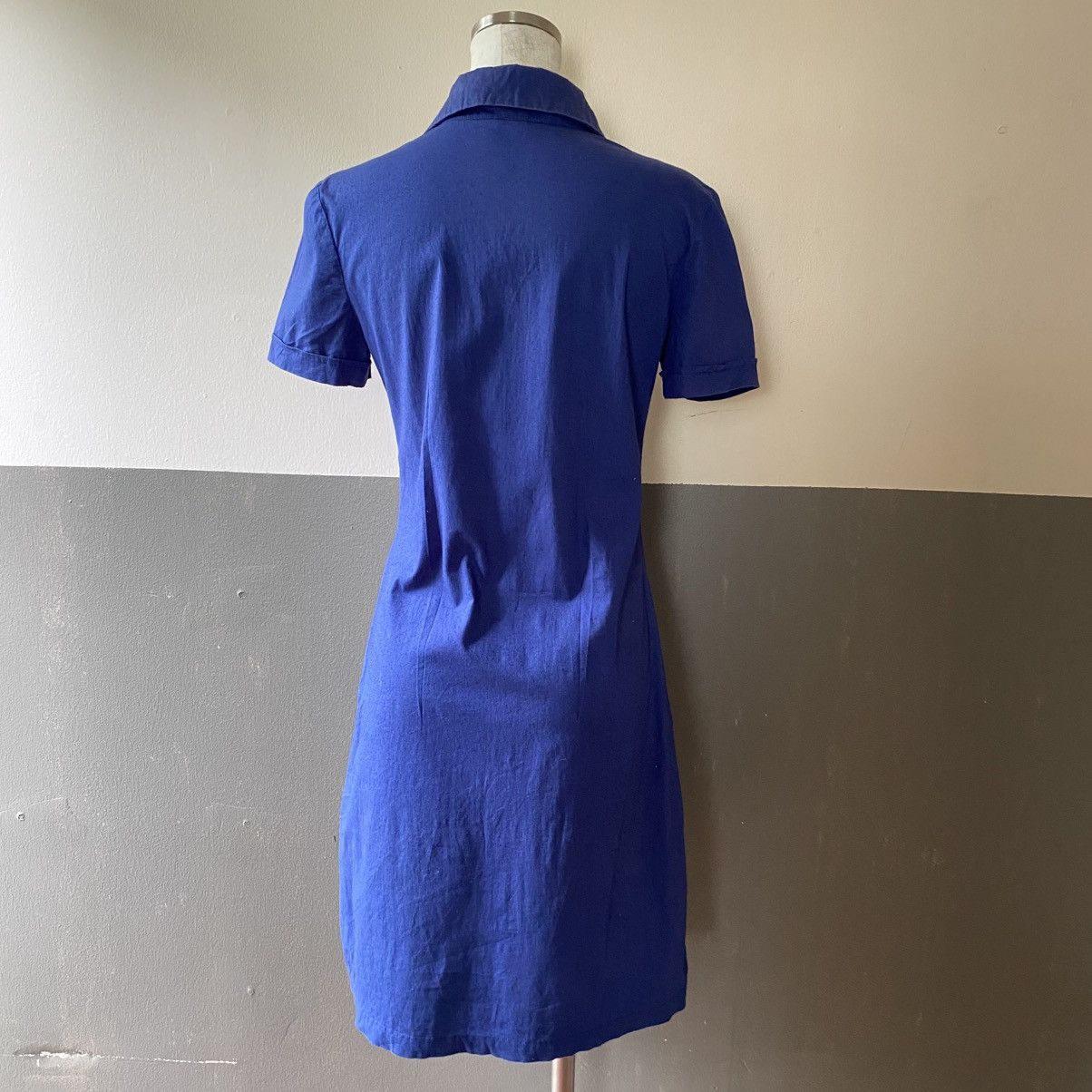 Isabel Marant ISABEL MARANT Royal Blue Short Sleeve Collared Dress Size M / US 6-8 / IT 42-44 - 23 Thumbnail