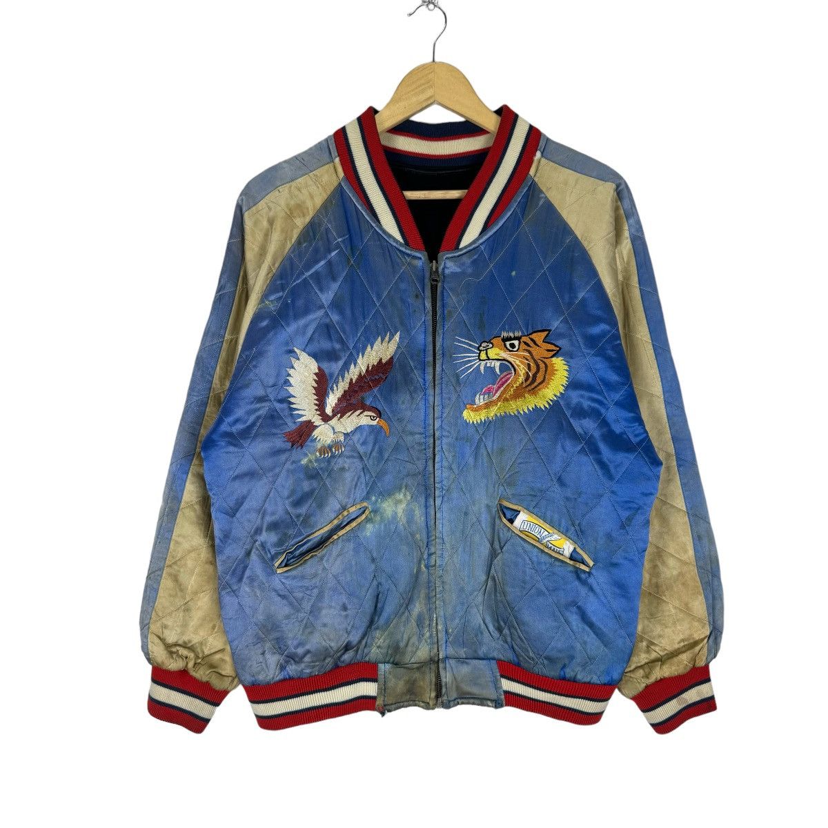 Vintage 🌟50s UNION MADE WHITEHEAD EAGLES SUKAJAN REVERSIBLE JACKET Size US M / EU 48-50 / 2 - 2 Thumbnail