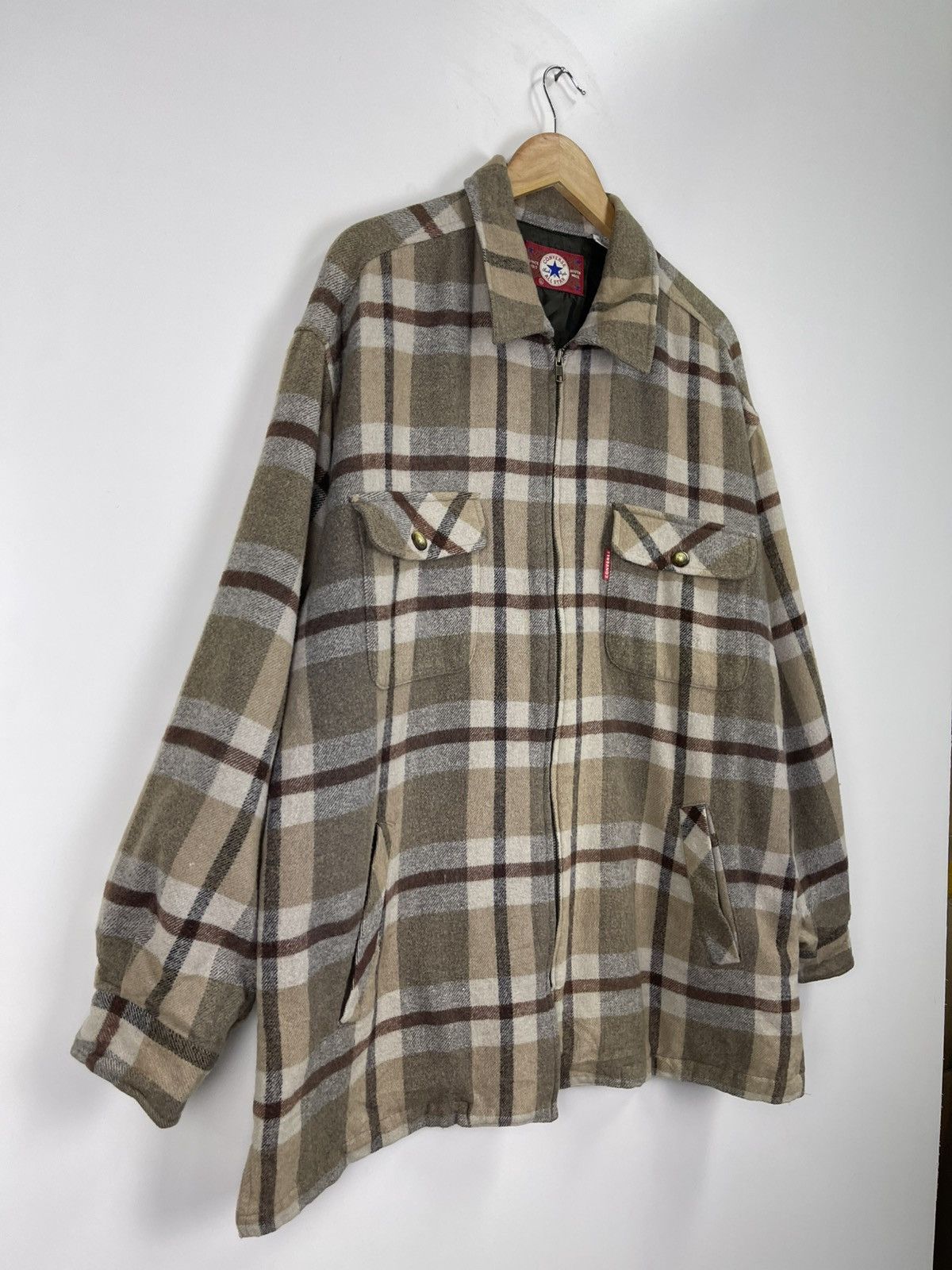 Converse × Vintage Vintage Converse All Star Flannel Jacket Size US XL / EU 56 / 4 - 5 Thumbnail