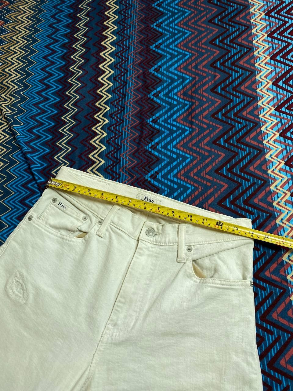 Polo Ralph Lauren jeans pants white logo Polo Ralph Lauren Y2K vintage Size 30" / US 8 / IT 44 - 15 Thumbnail