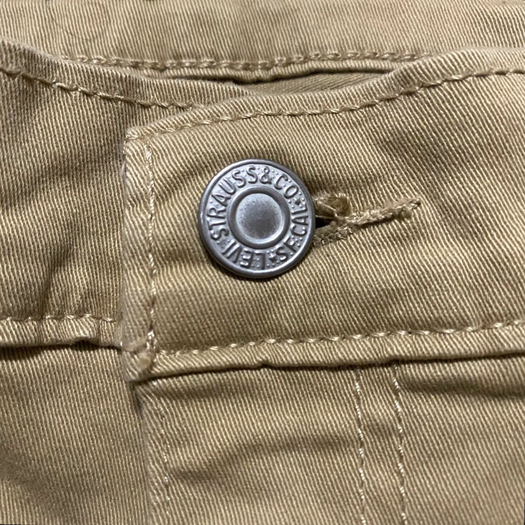 Levi's Levi's Jeans Beige Medium Wash Boyfriend High Rise Straight, Womens, Size 33, 5-Pocket Denim, Regular, Button Zip, Cotton Blend, Stretch Size 24" / US 00 / IT 34 - 4 Thumbnail