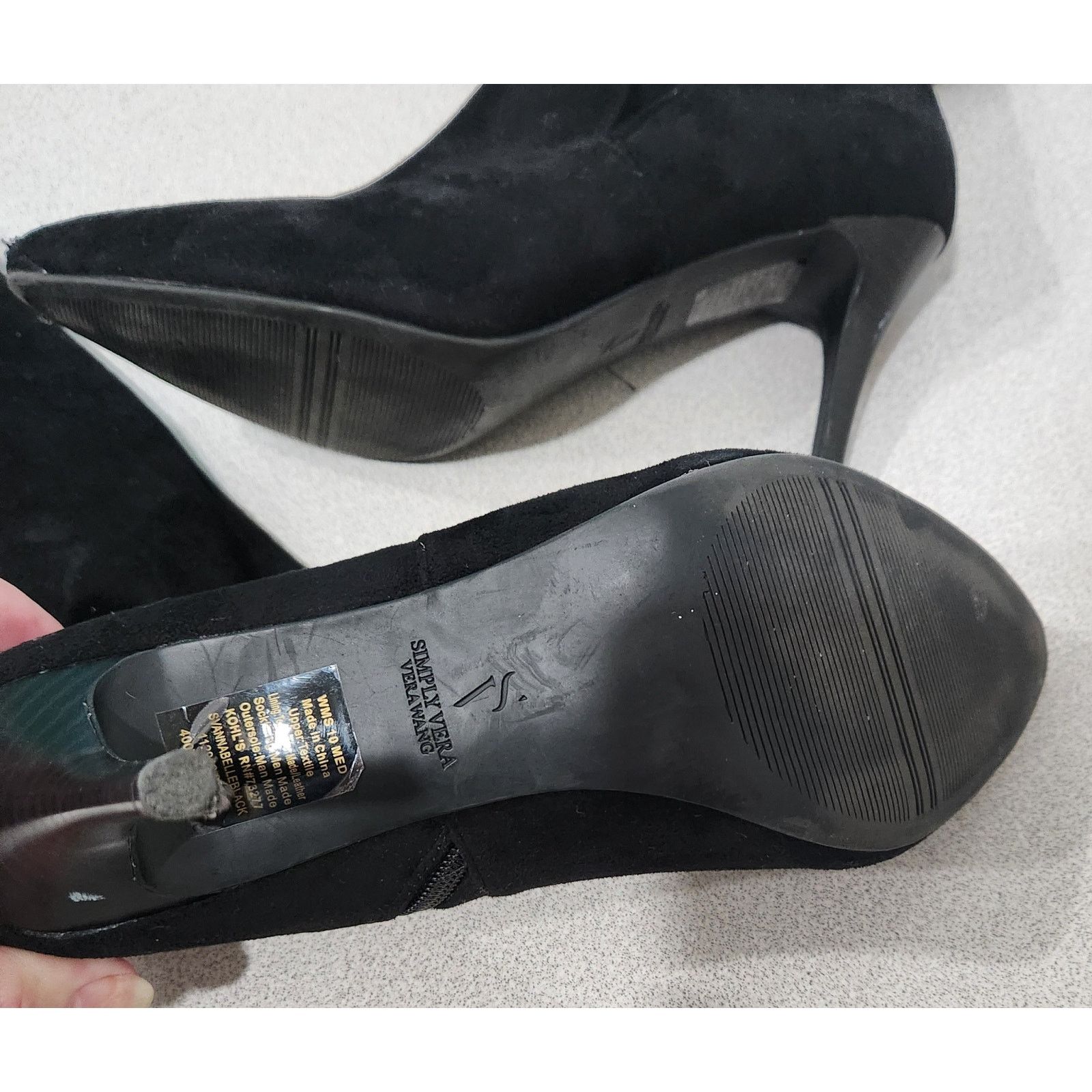 Other Simply Vera Vera Wang Svannabelle Black High Heel Boots 10M Size US 10 / IT 40 - 2 Thumbnail