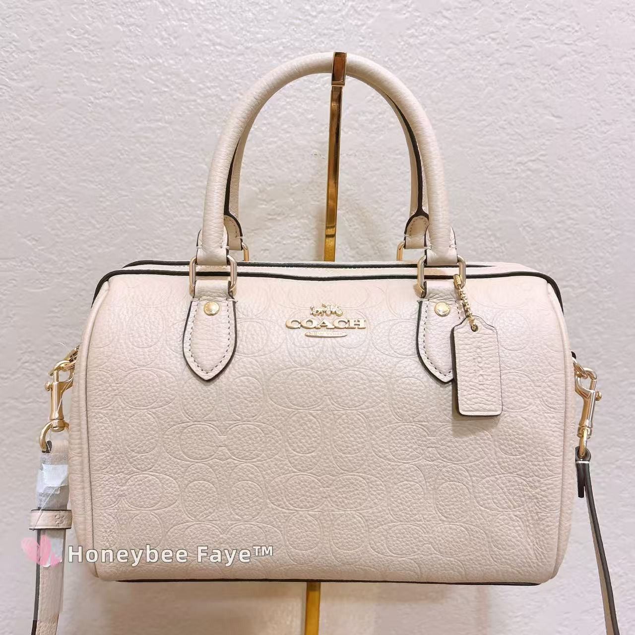 Coach Rowan Satchel Bag In Signature Leather CCD50 Oat Size ONE SIZE - 2 Thumbnail