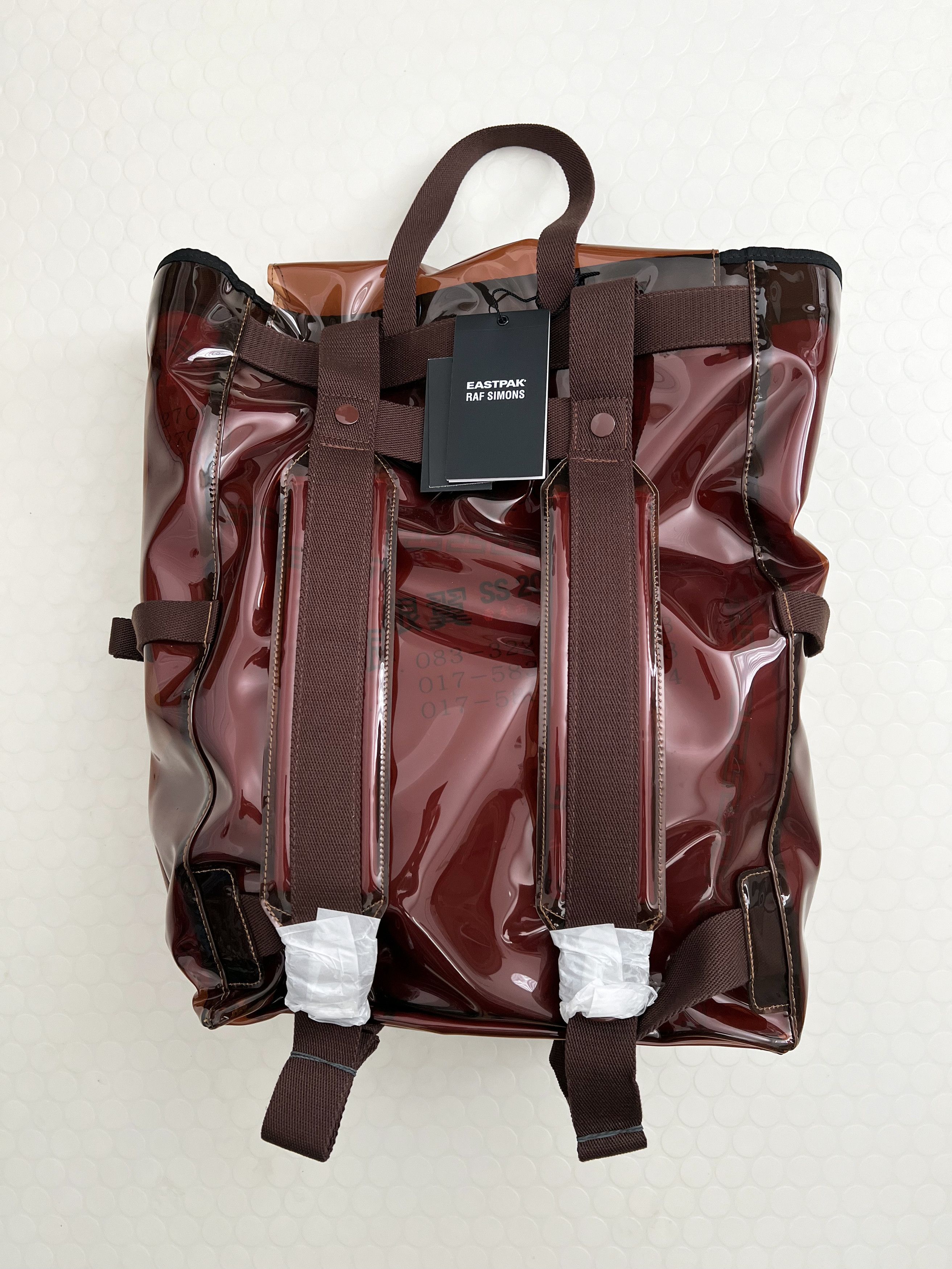 Raf Simons Deadstock 'Volume Topload L' Brown PVC Backpack | Grailed