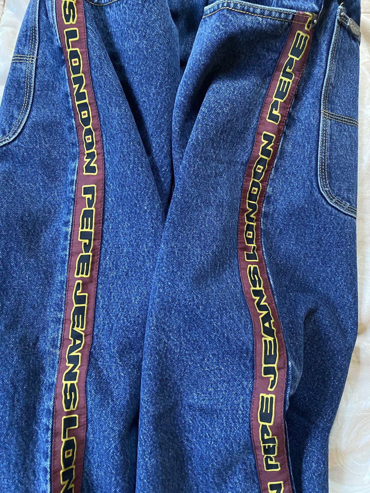 JNCO × Pepe Jeans × Vintage Rare Vintage Y2K Pepe Jeans Piped JNCO Style Jeans Size US 34 / EU 50 - 9 Thumbnail