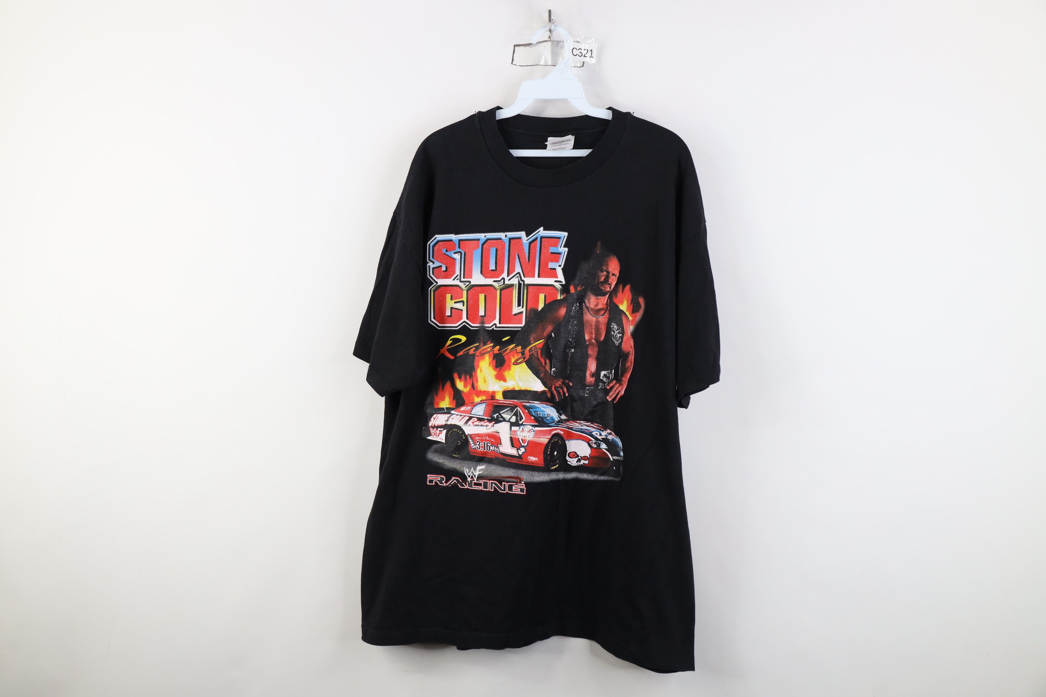 Vintage Vintage 90s WWF Wrestling Cold Steve Austin Racing T-Shirt Size US XL / EU 56 / 4 - 1 Thumbnail