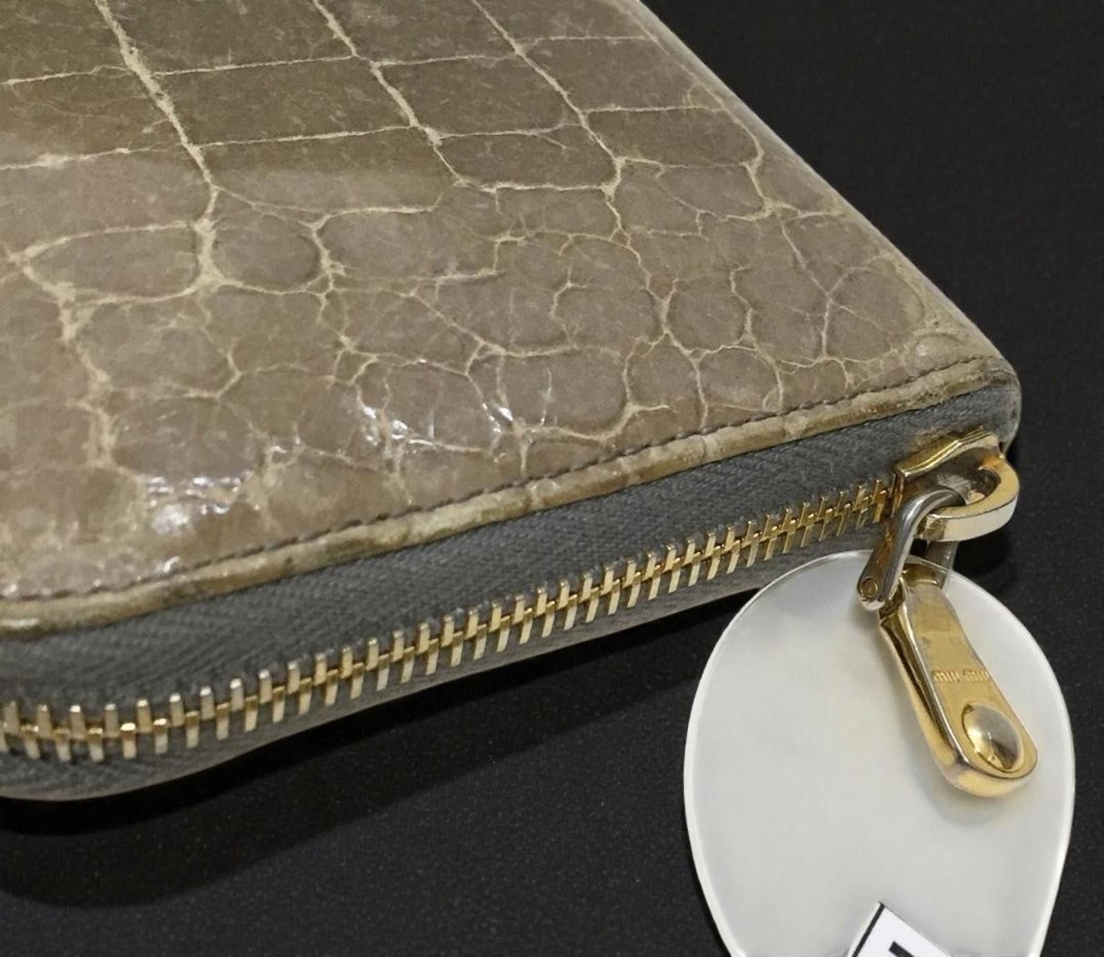 Miu Miu Miu Miu - Crocodile-Embossed Leather Wallet Size ONE SIZE - 6 Thumbnail