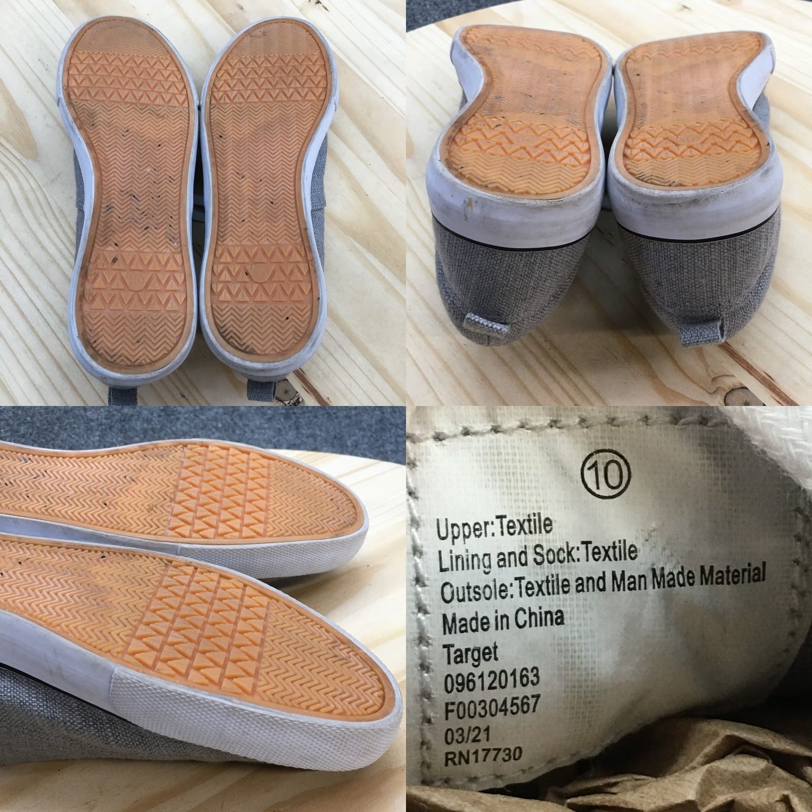Vintage Universal Thread Shoes Womens 10 Low Top Sneakers Gray Canvas Round Toe Casual Size L / US 10 / IT 46 - 8 Thumbnail